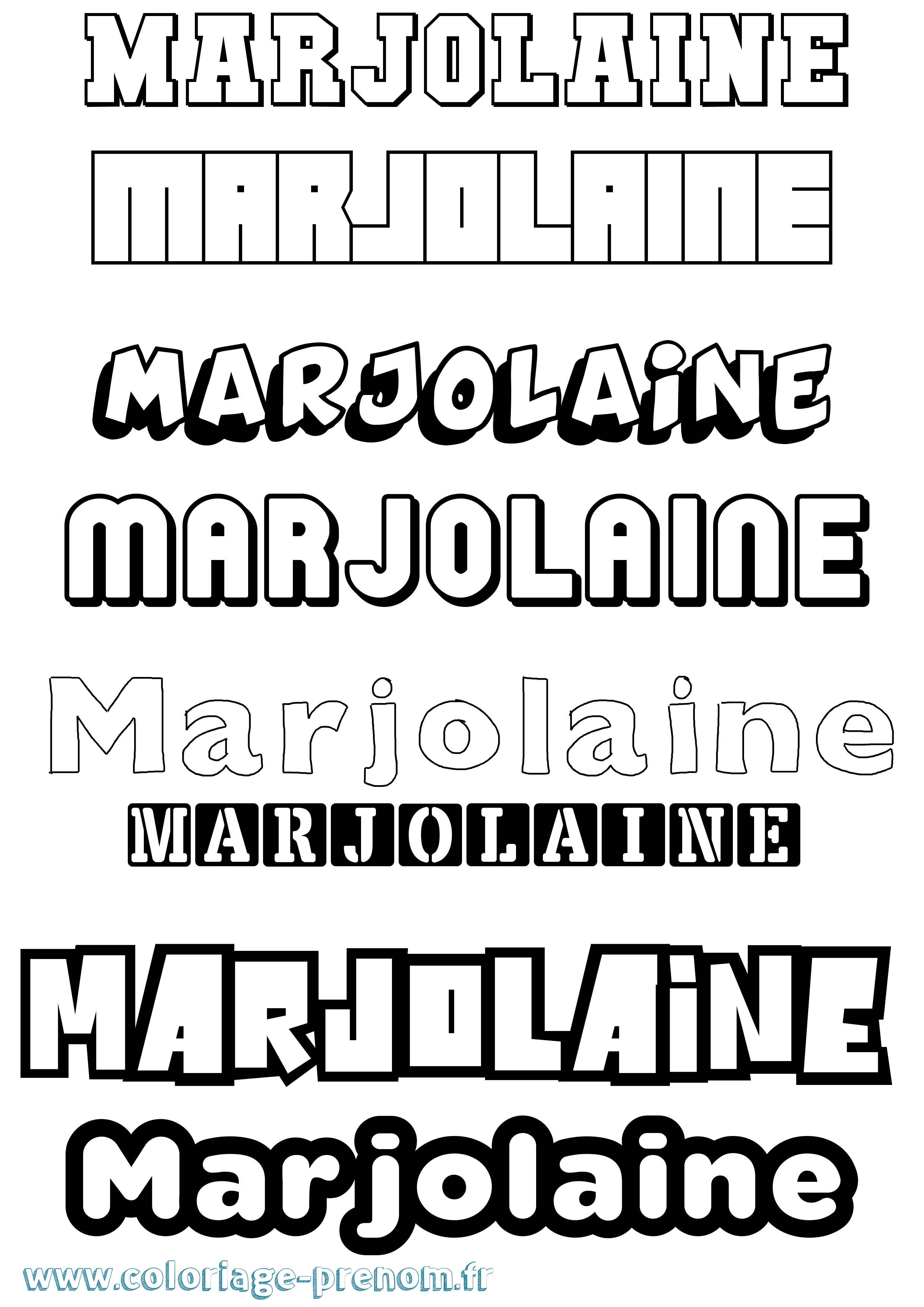 Coloriage Marjolaine Simple Coloriage prénom Marjolaine Simple