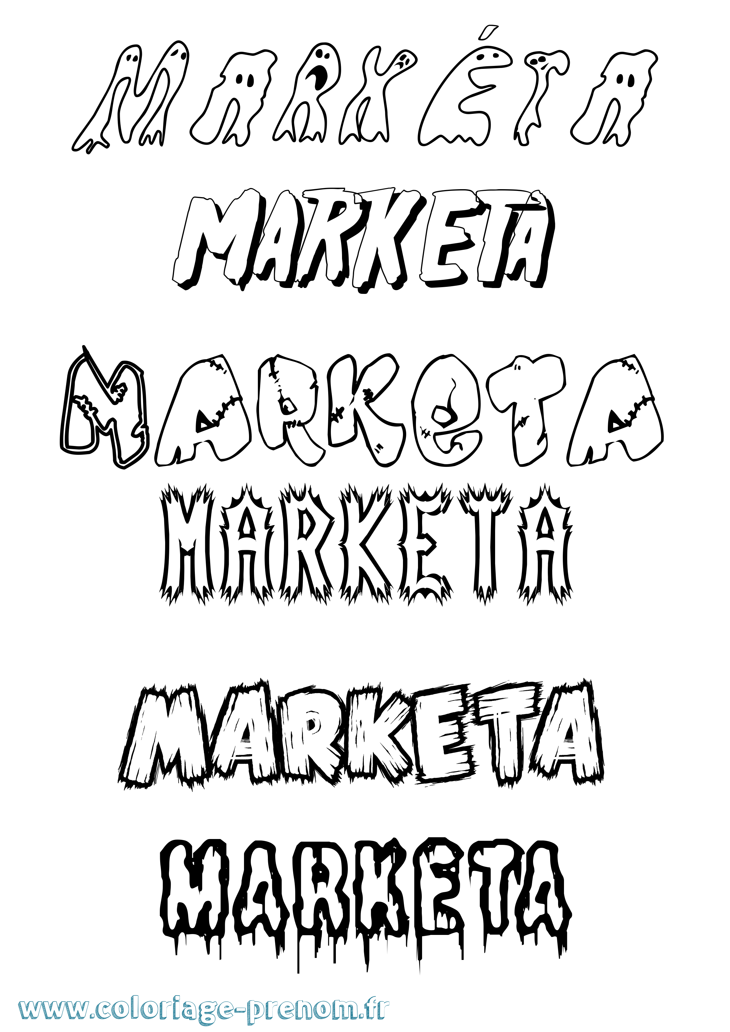 Coloriage Markéta Frisson Coloriage prénom Markéta Frisson