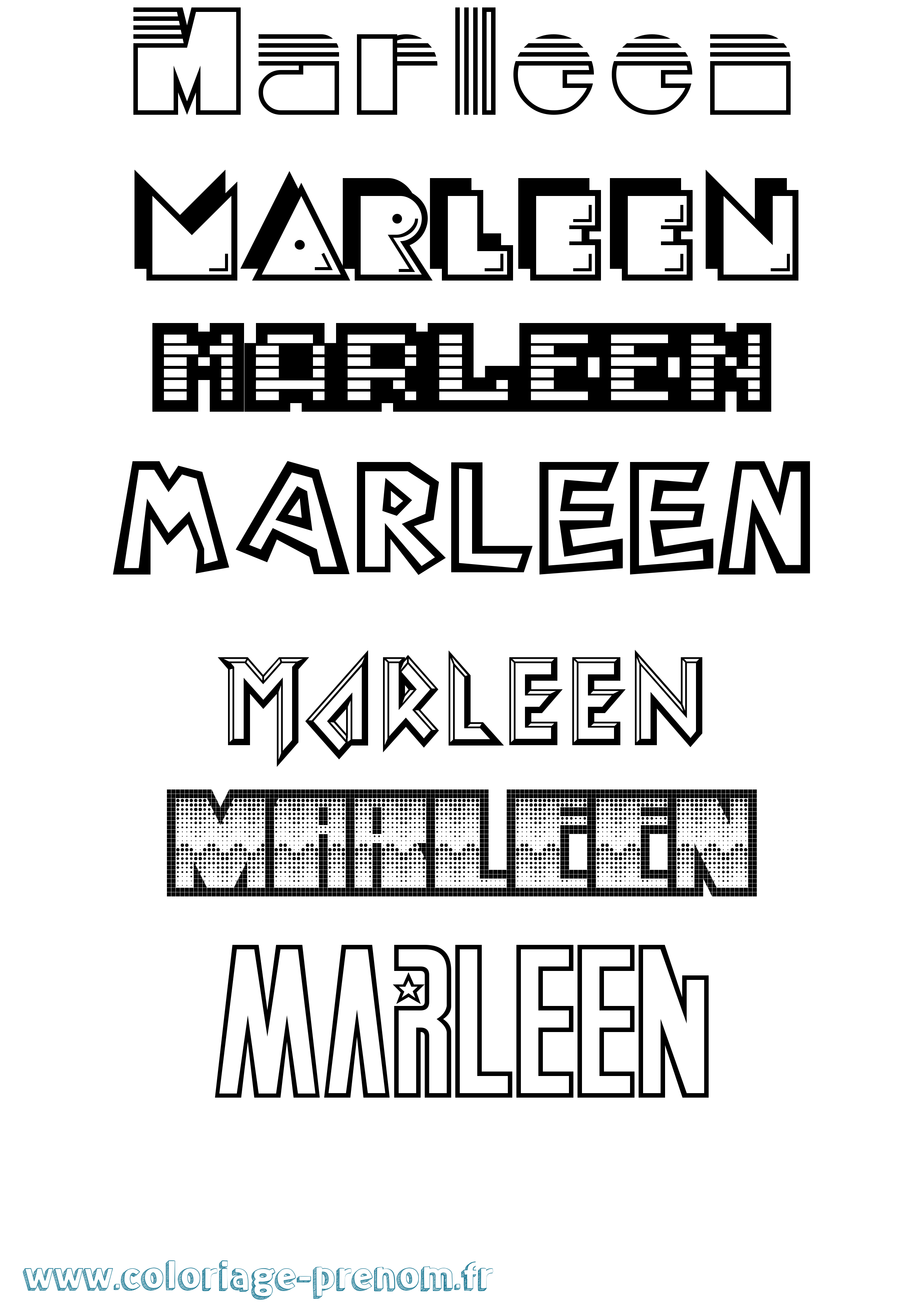 Coloriage Marleen Jeux Vidéos Coloriage prénom Marleen Jeux Vidéos