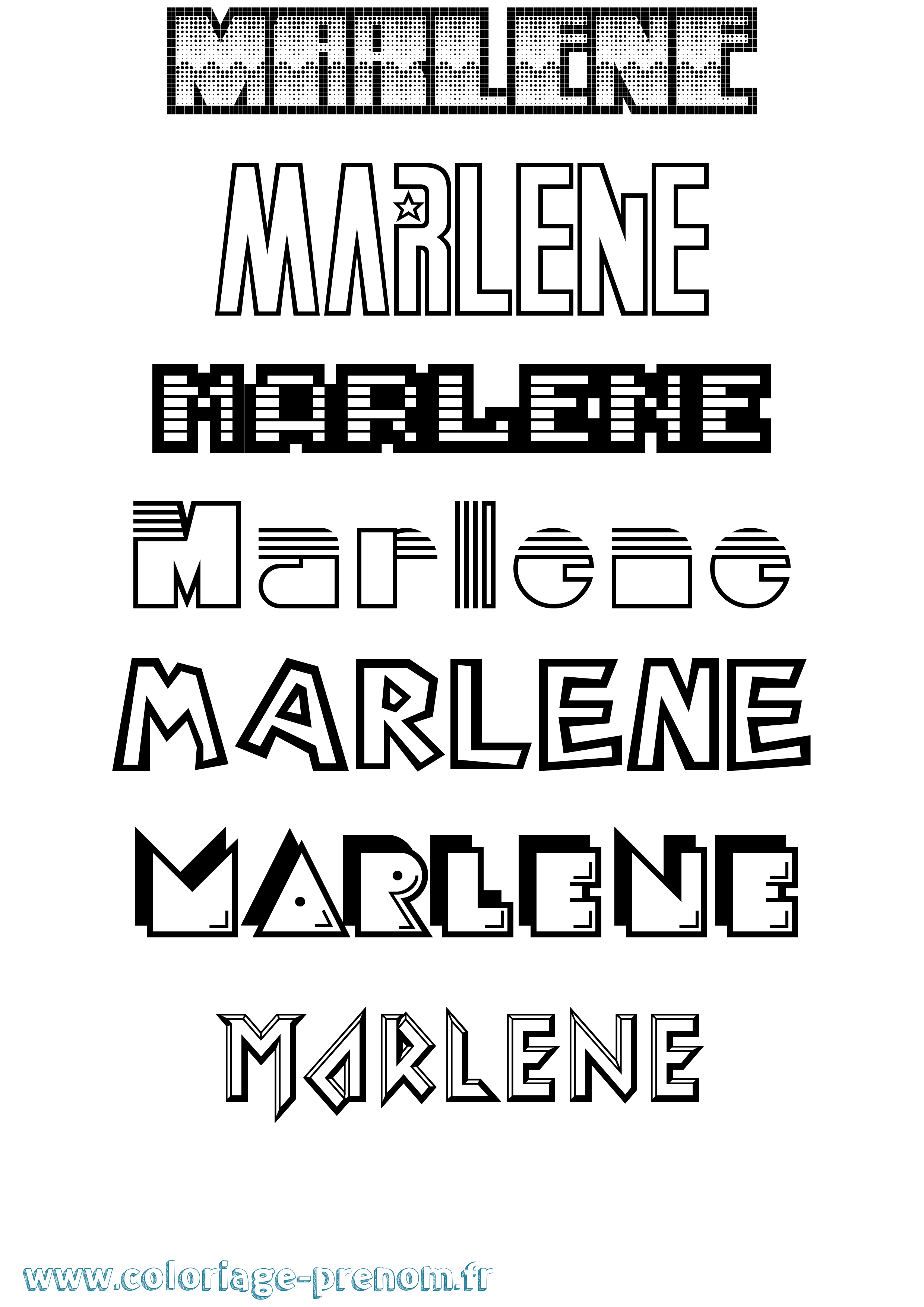Coloriage Marlene Jeux Vidéos Coloriage prénom Marlene Jeux Vidéos