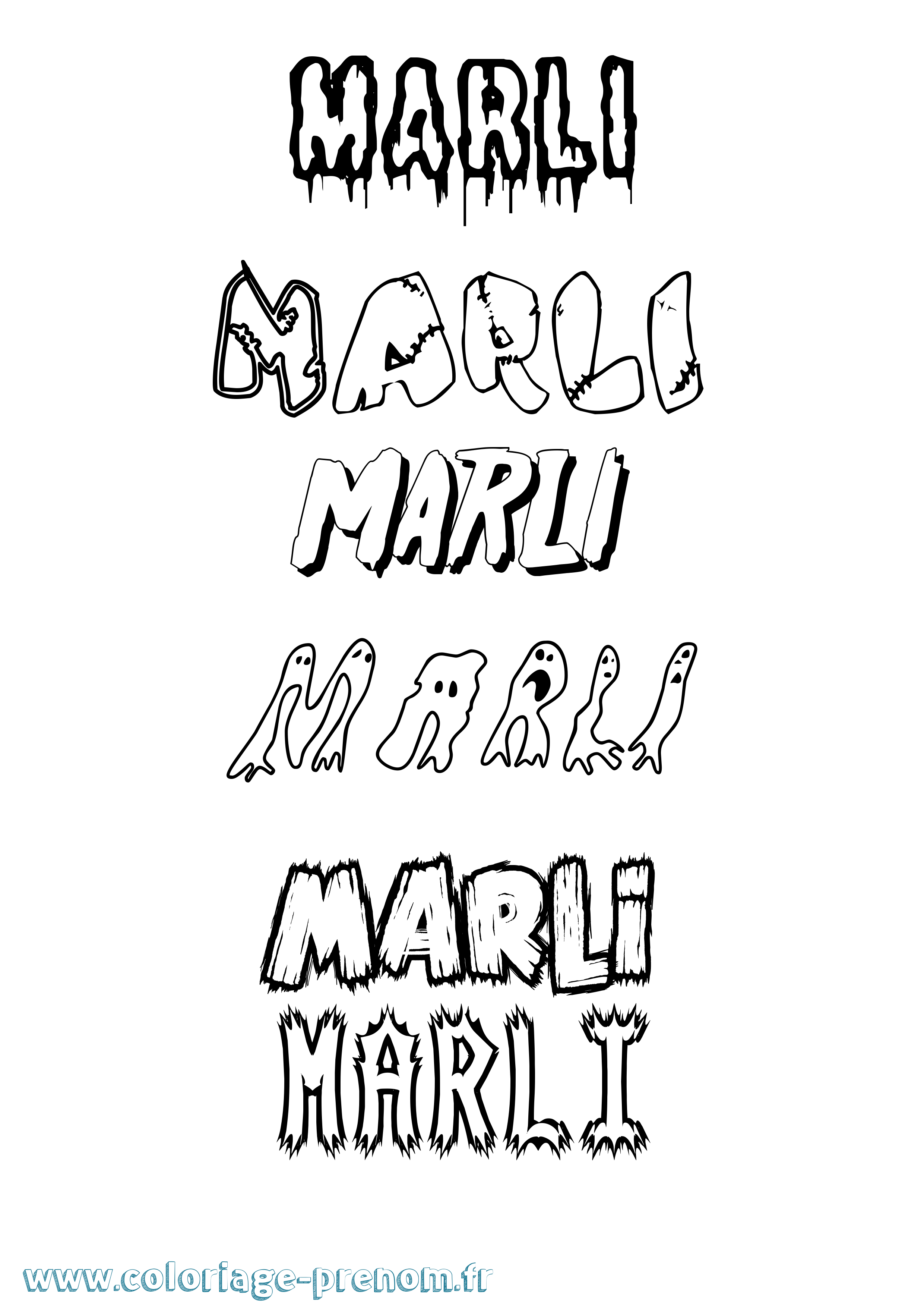 Coloriage Marli Frisson Coloriage prénom Marli Frisson