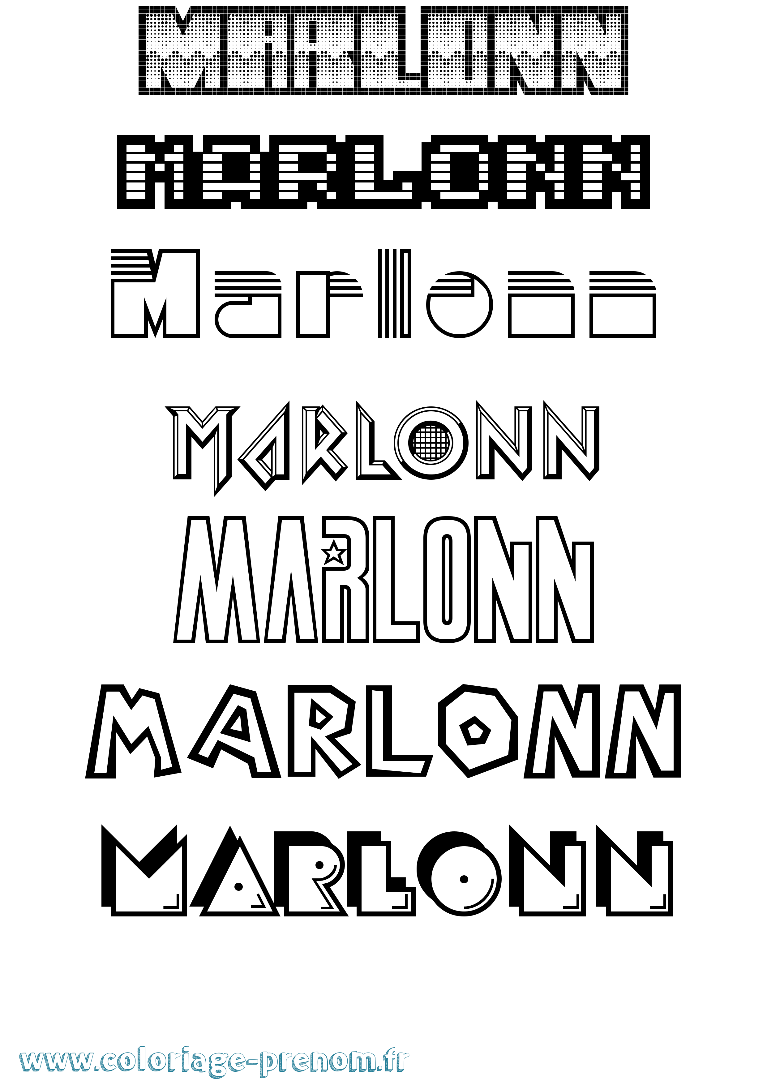 Coloriage Marlonn Jeux Vidéos Coloriage prénom Marlonn Jeux Vidéos
