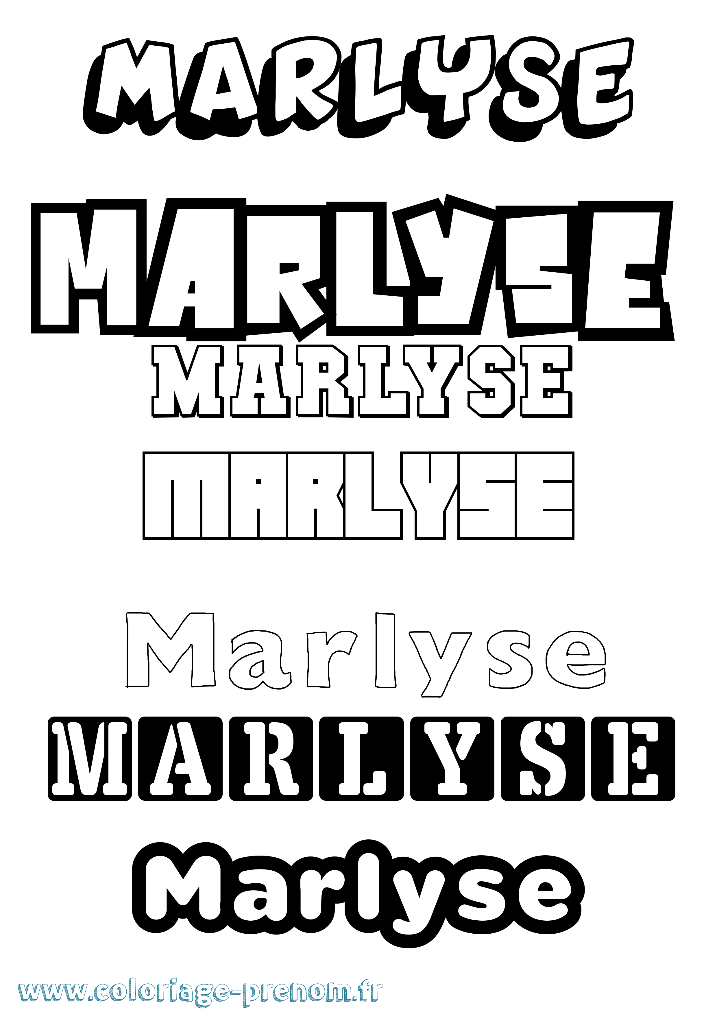 Coloriage Marlyse Simple Coloriage prénom Marlyse Simple