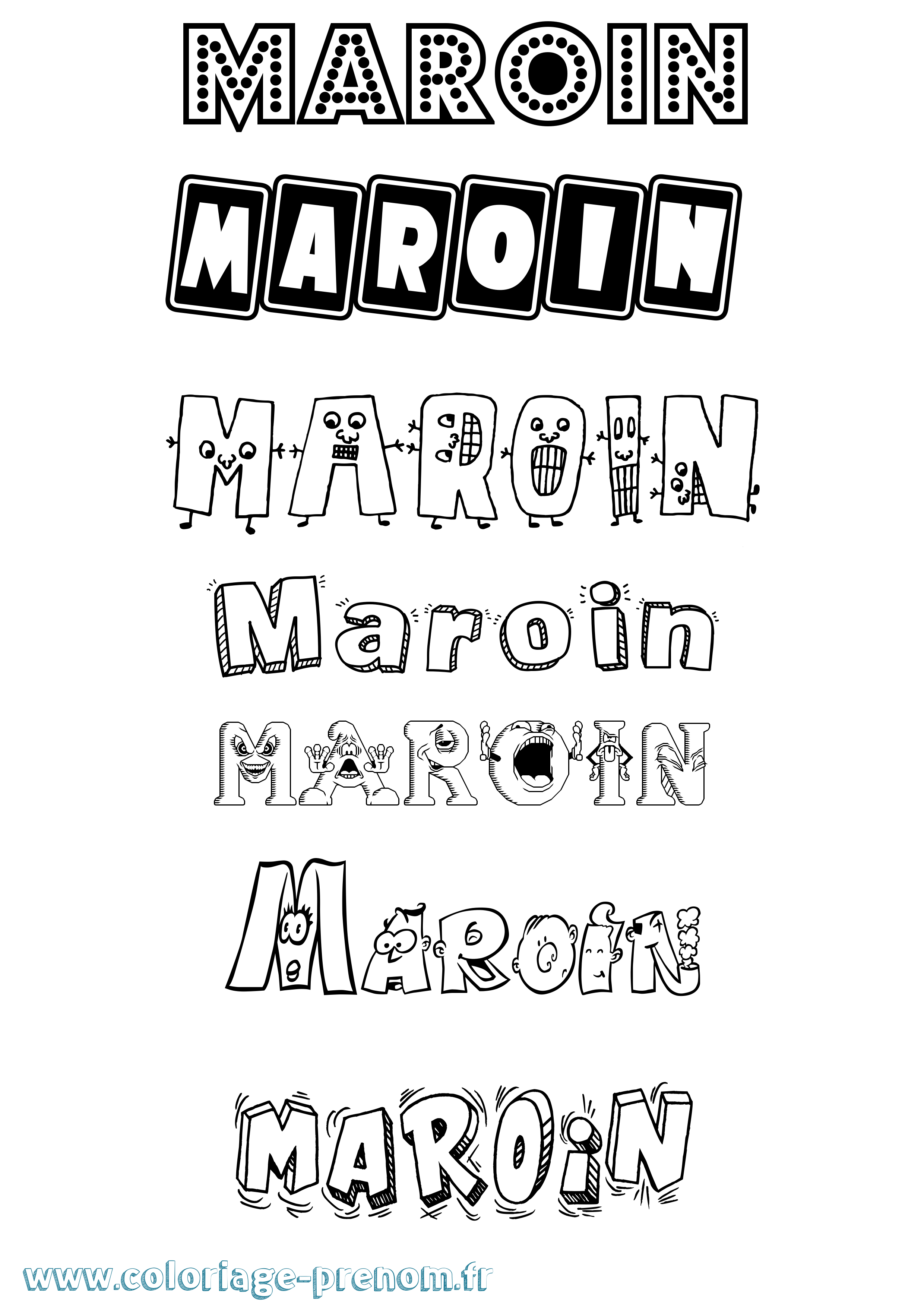 Coloriage Maroin Fun Coloriage prénom Maroin Fun