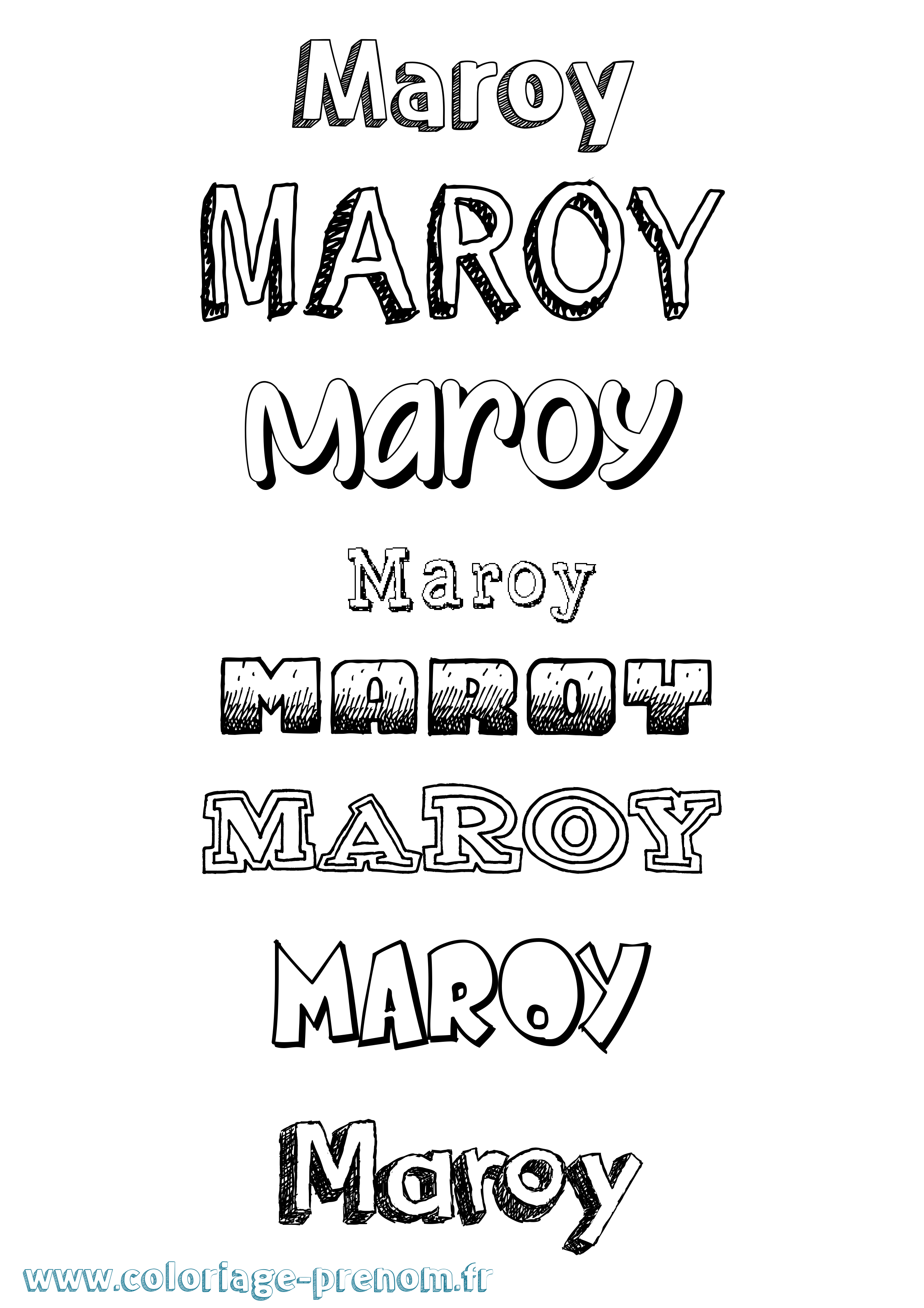 Coloriage Maroy Dessiné Coloriage prénom Maroy Dessiné