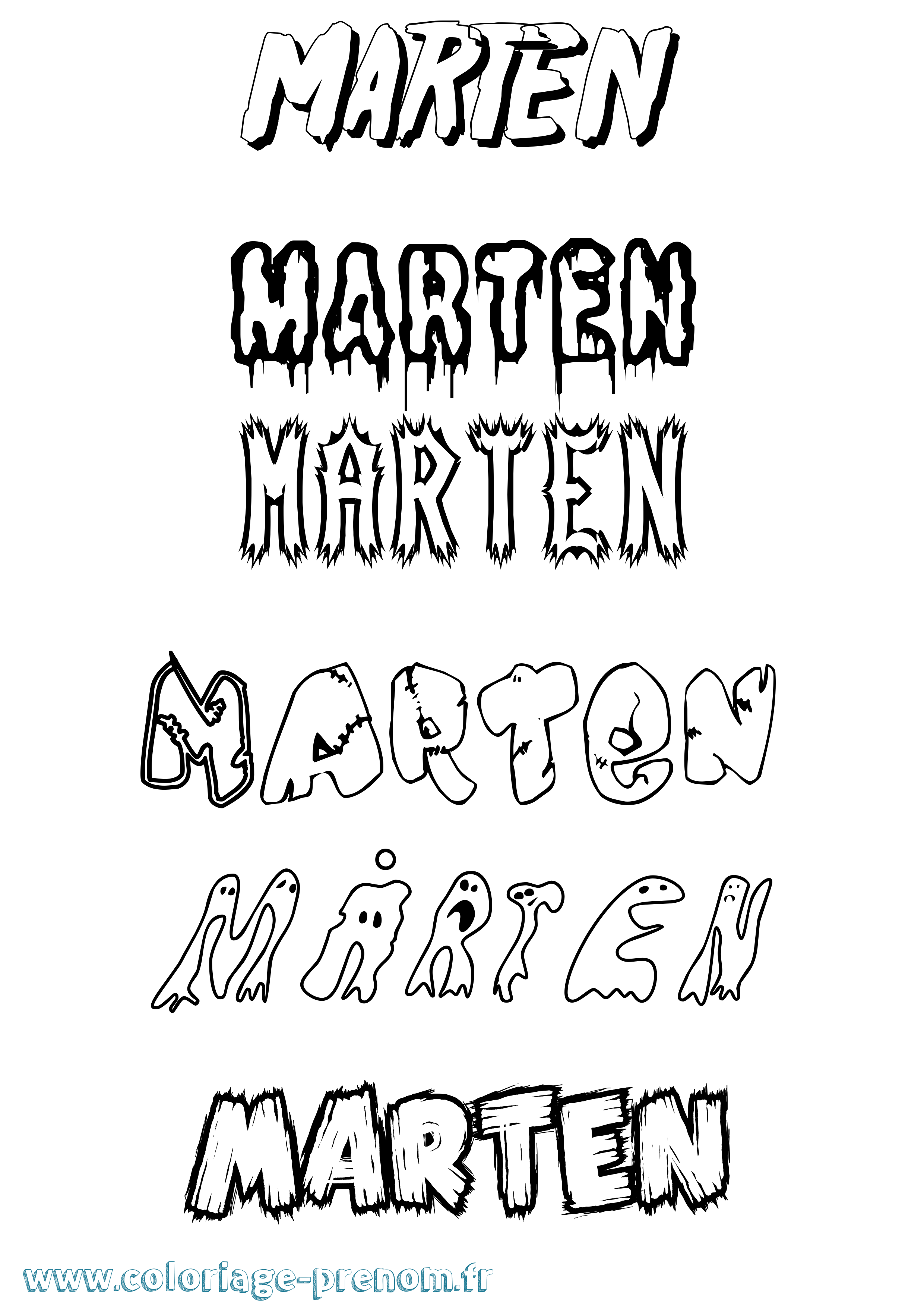 Coloriage Mårten Frisson Coloriage prénom Mårten Frisson