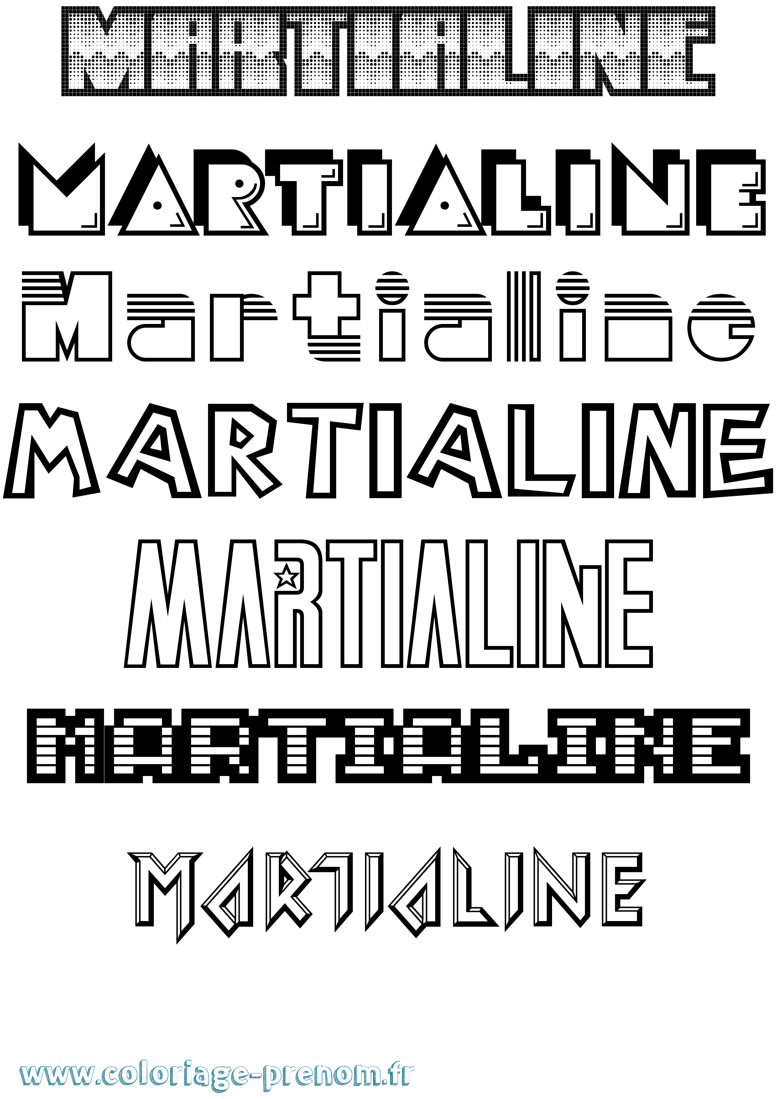 Coloriage Martialine Jeux Vidéos Coloriage prénom Martialine Jeux Vidéos