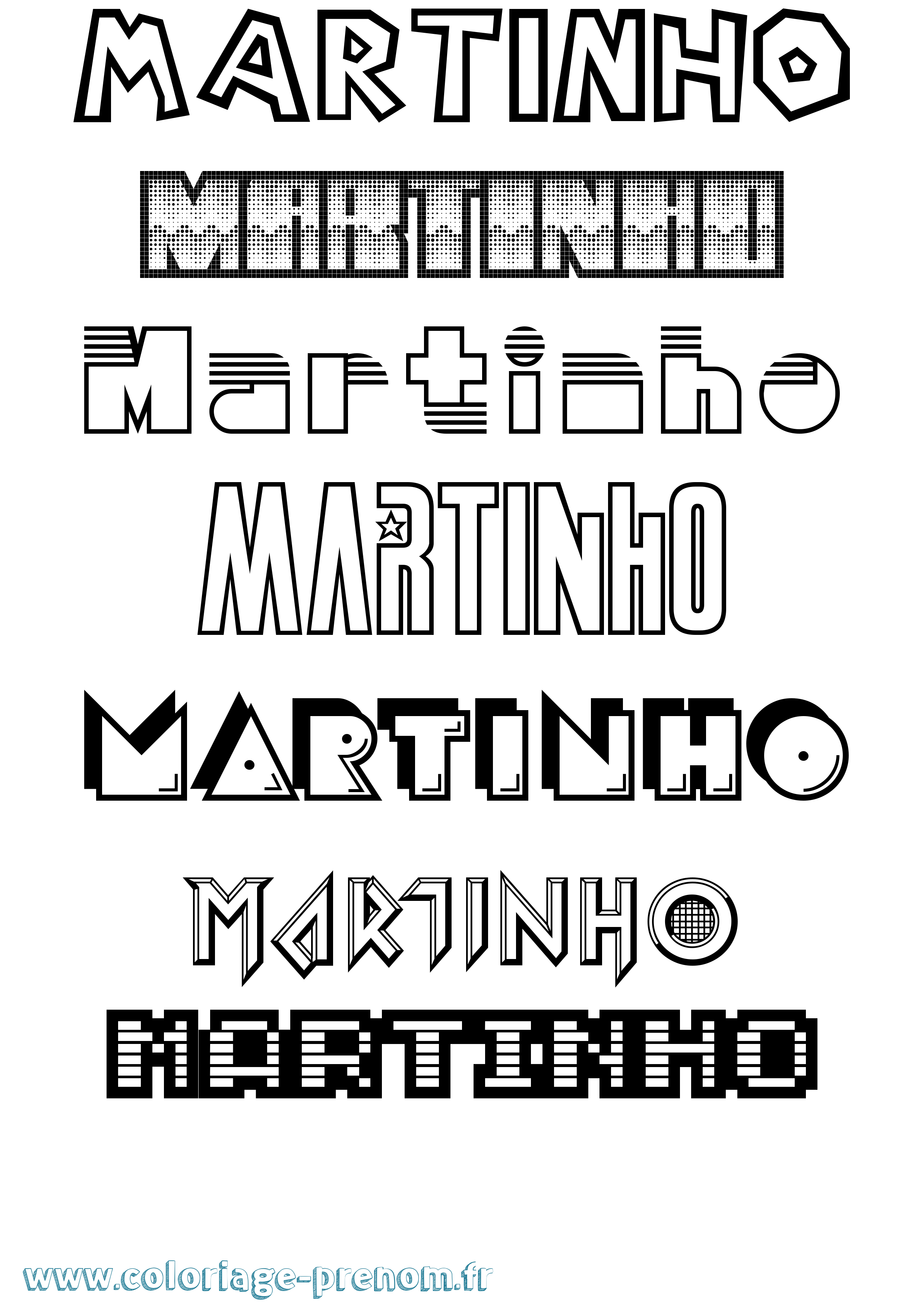 Coloriage Martinho Jeux Vidéos Coloriage prénom Martinho Jeux Vidéos