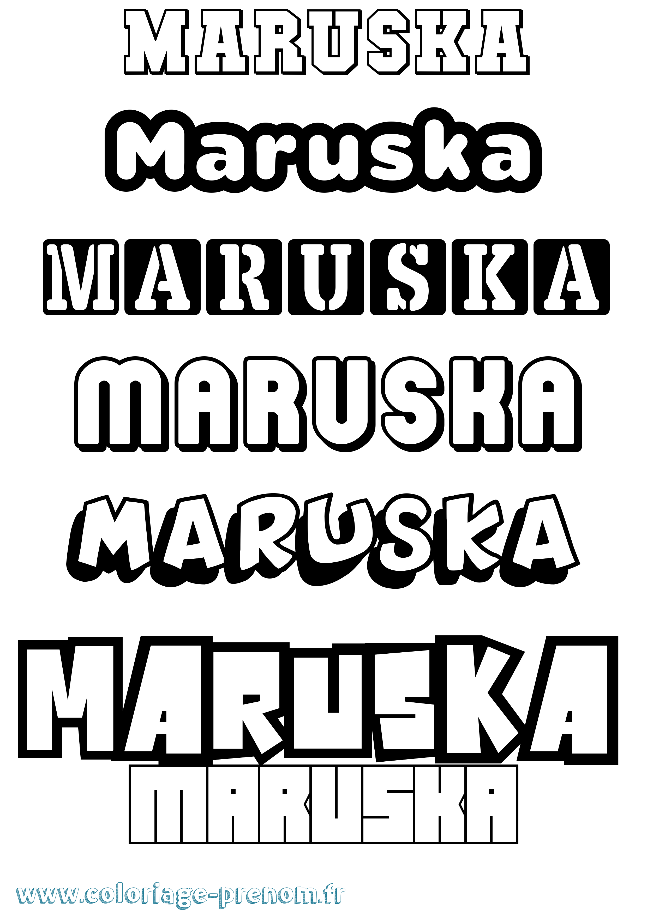 Coloriage Maruska Simple Coloriage prénom Maruska Simple