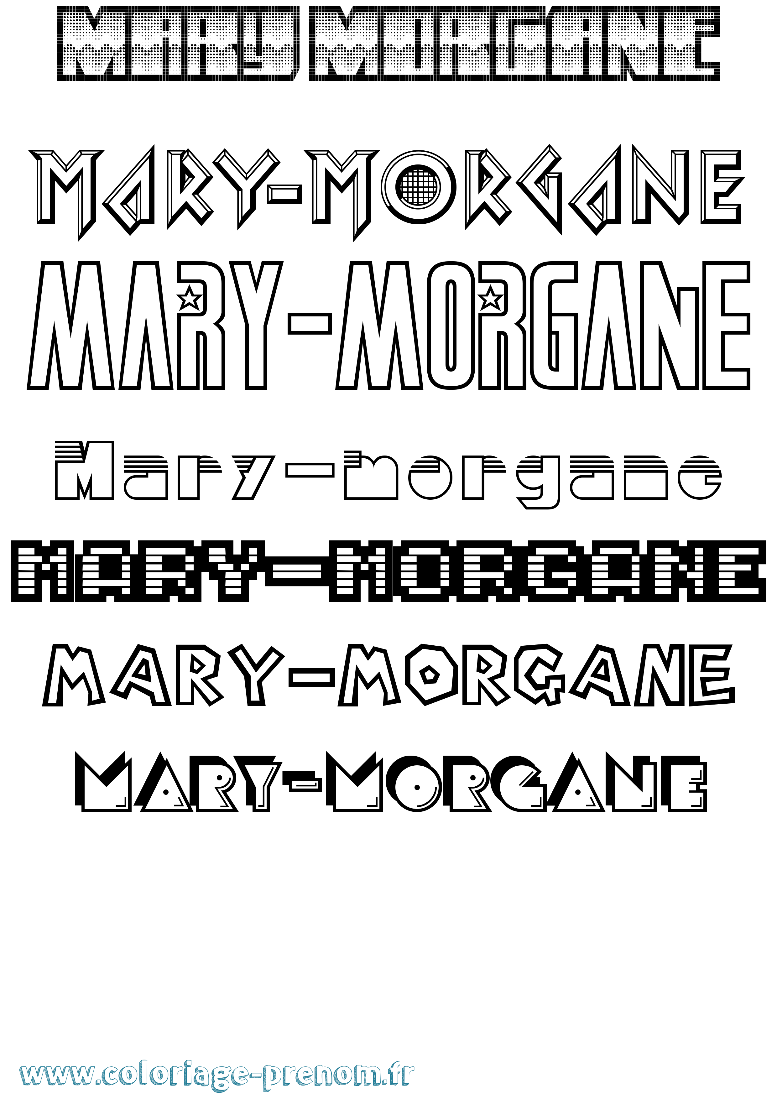 Coloriage Mary-Morgane Jeux Vidéos Coloriage prénom Mary-Morgane Jeux Vidéos