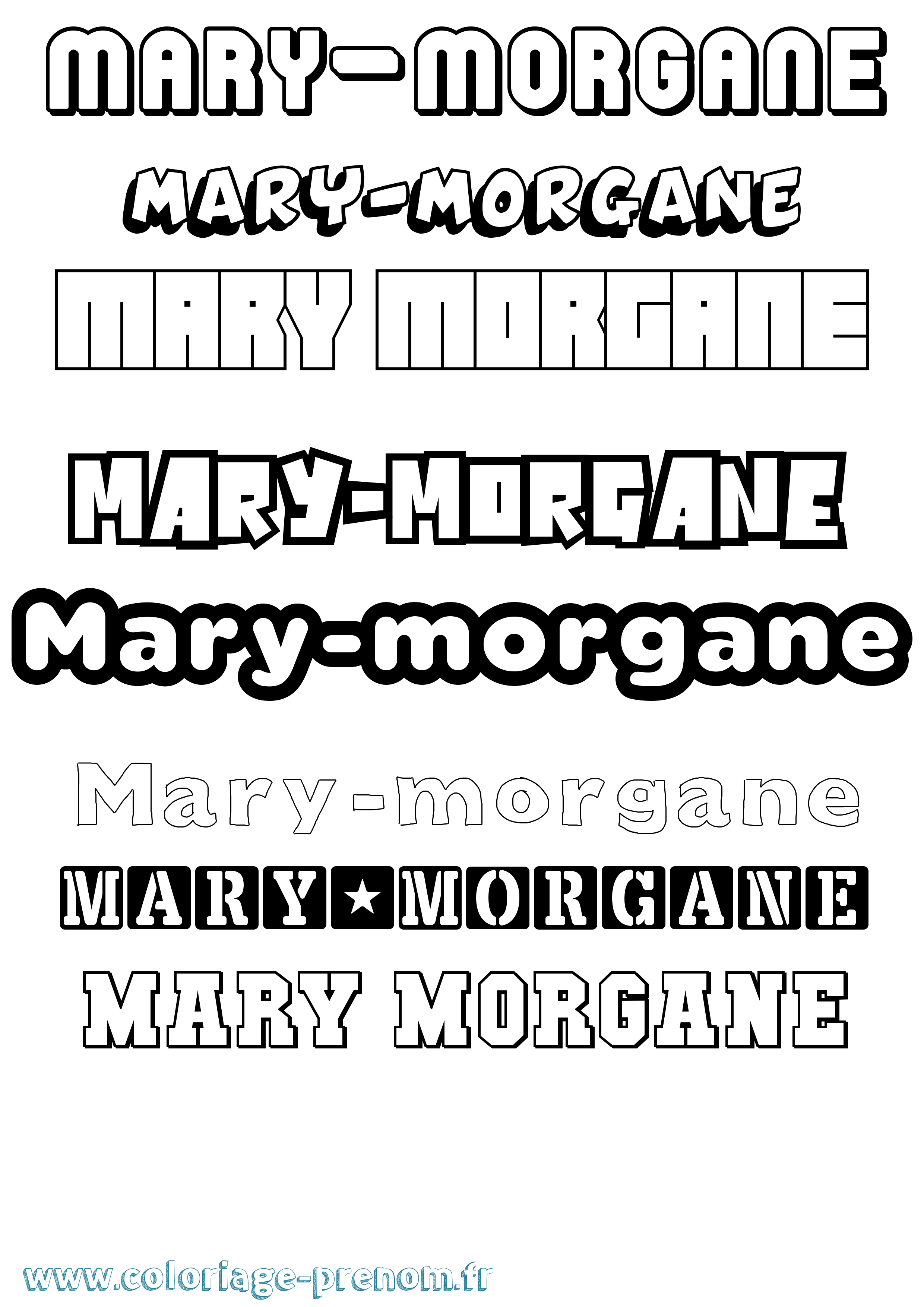Coloriage Mary-Morgane Simple Coloriage prénom Mary-Morgane Simple