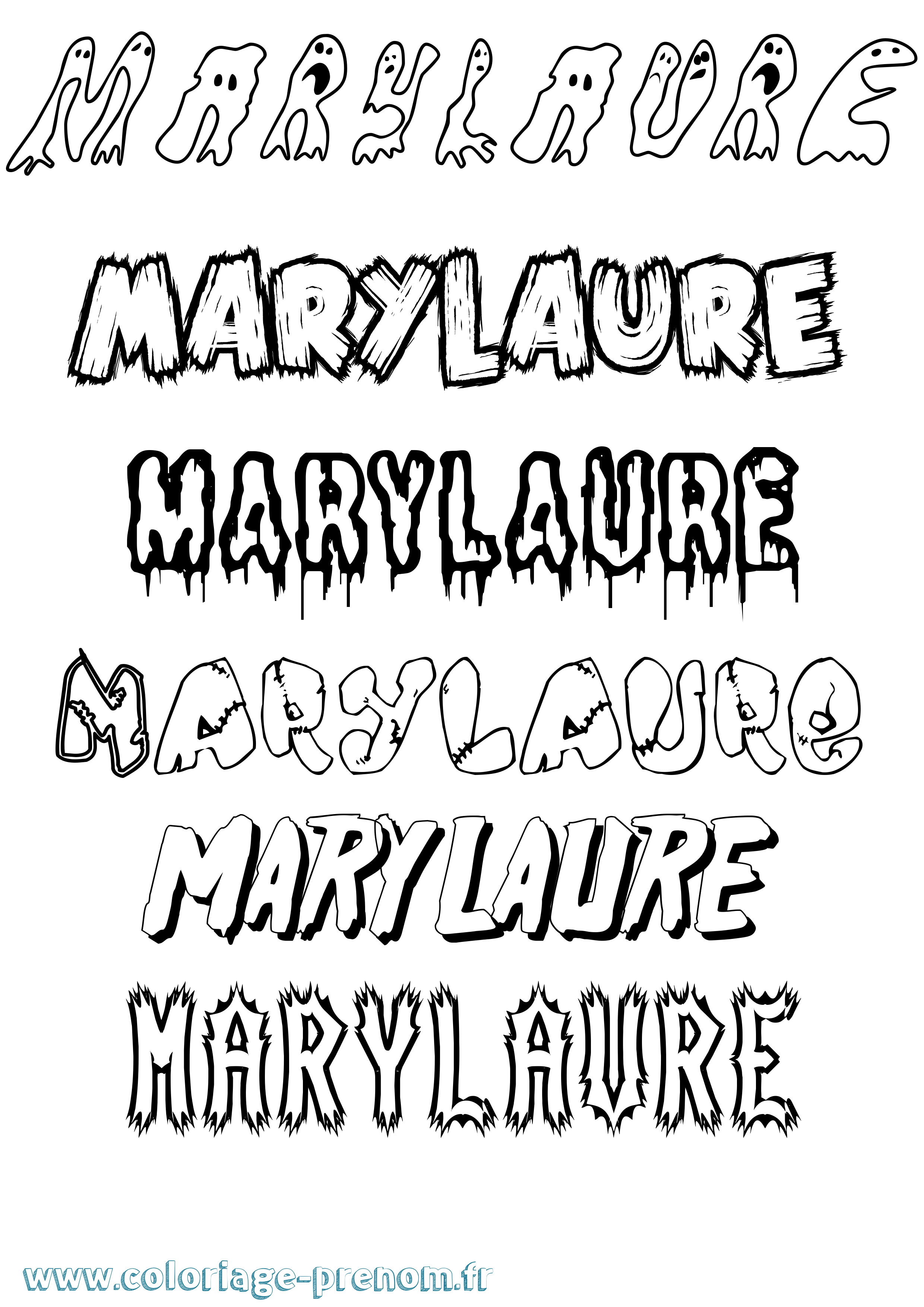 Coloriage Marylaure Frisson Coloriage prénom Marylaure Frisson