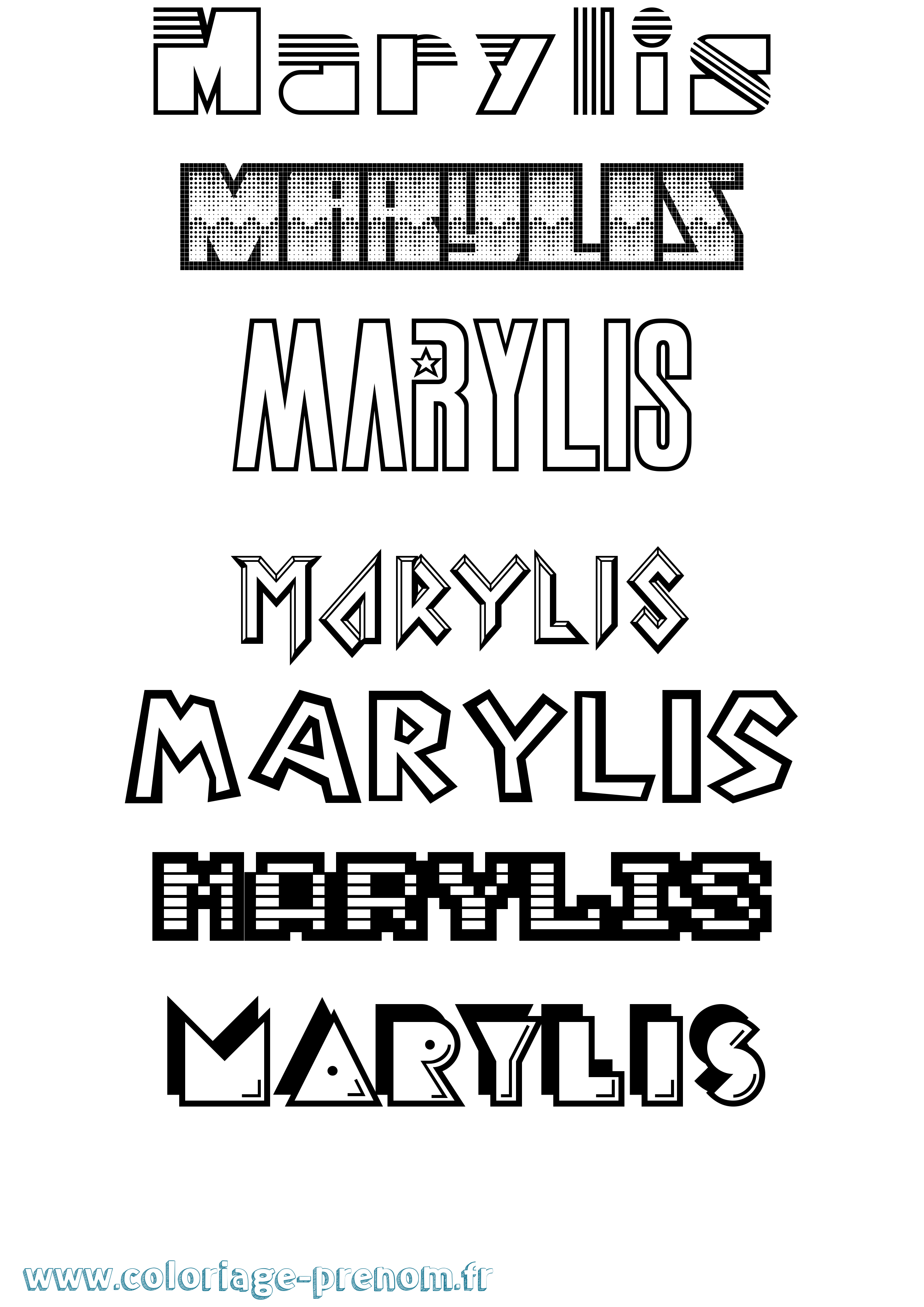 Coloriage Marylis Jeux Vidéos Coloriage prénom Marylis Jeux Vidéos