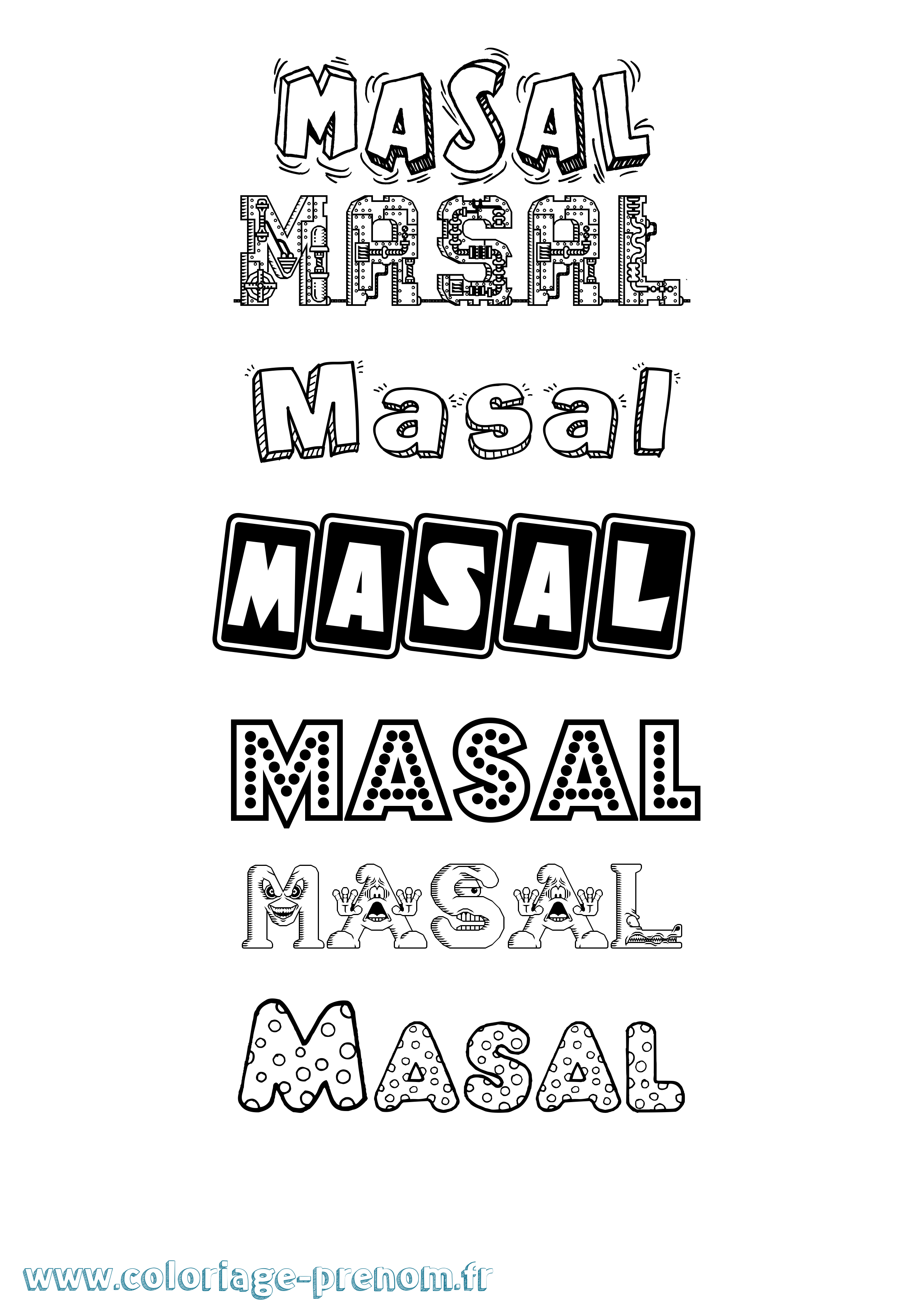 Coloriage Masal Fun Coloriage prénom Masal Fun
