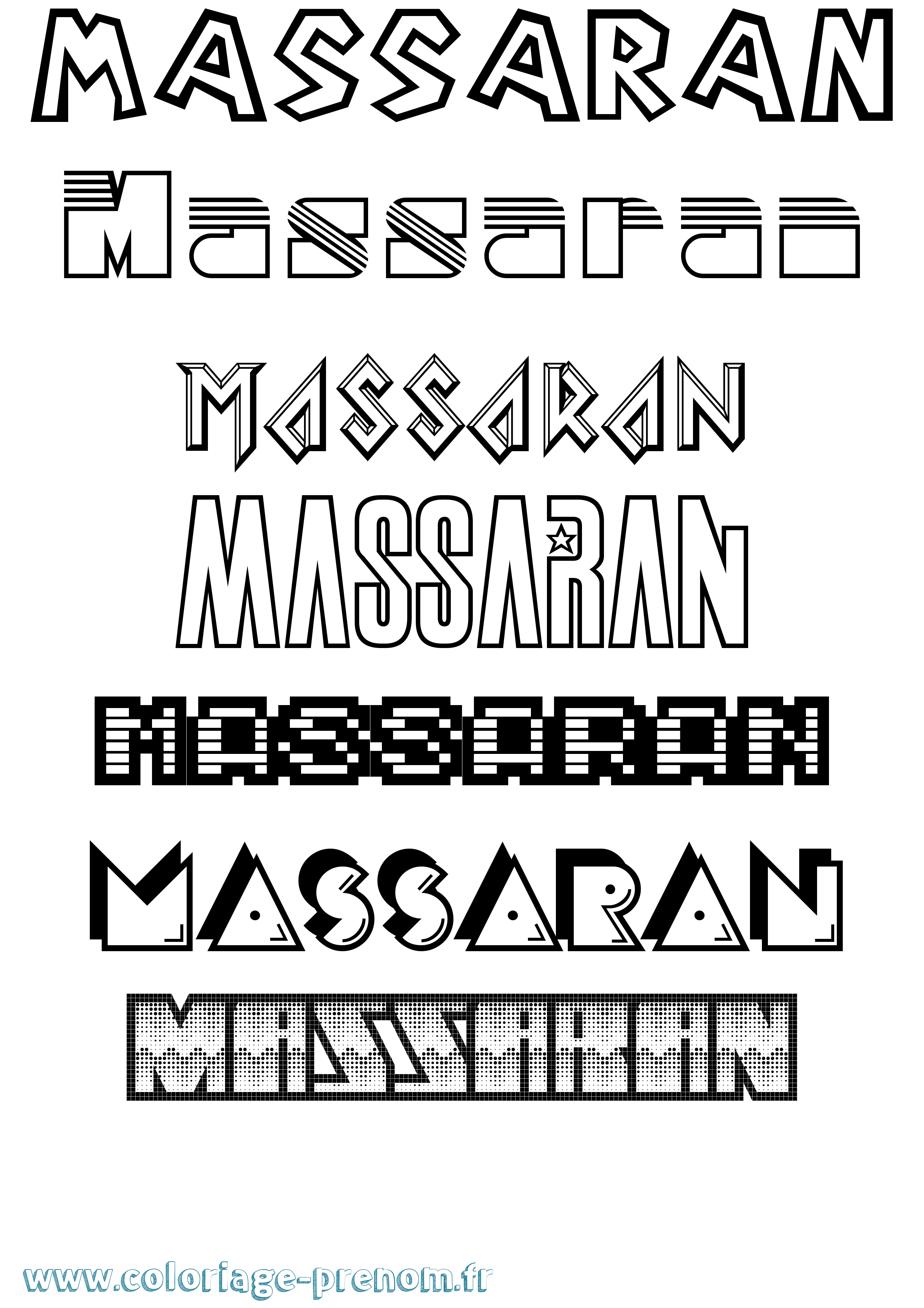 Coloriage Massaran Jeux Vidéos Coloriage prénom Massaran Jeux Vidéos