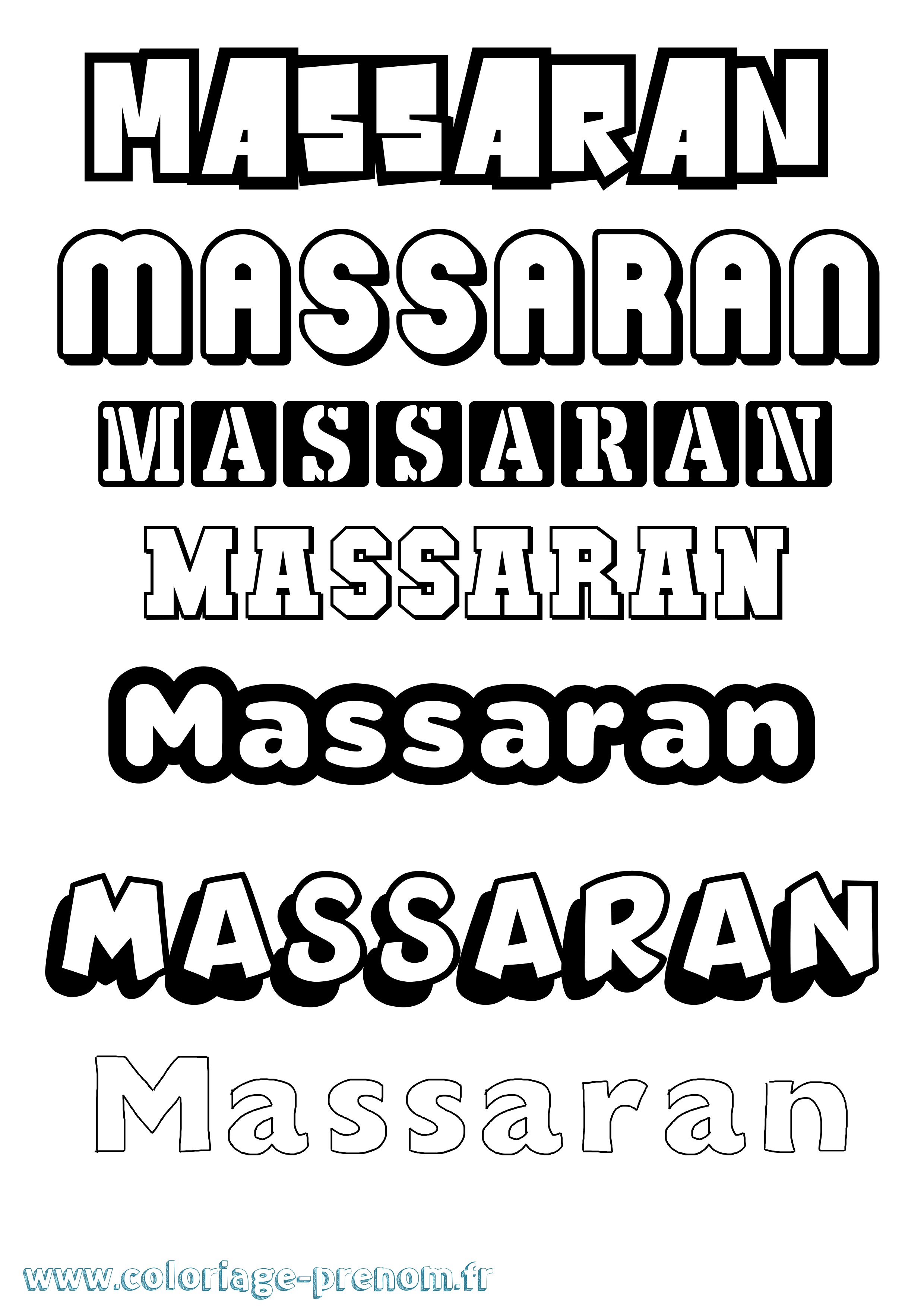 Coloriage Massaran Simple Coloriage prénom Massaran Simple