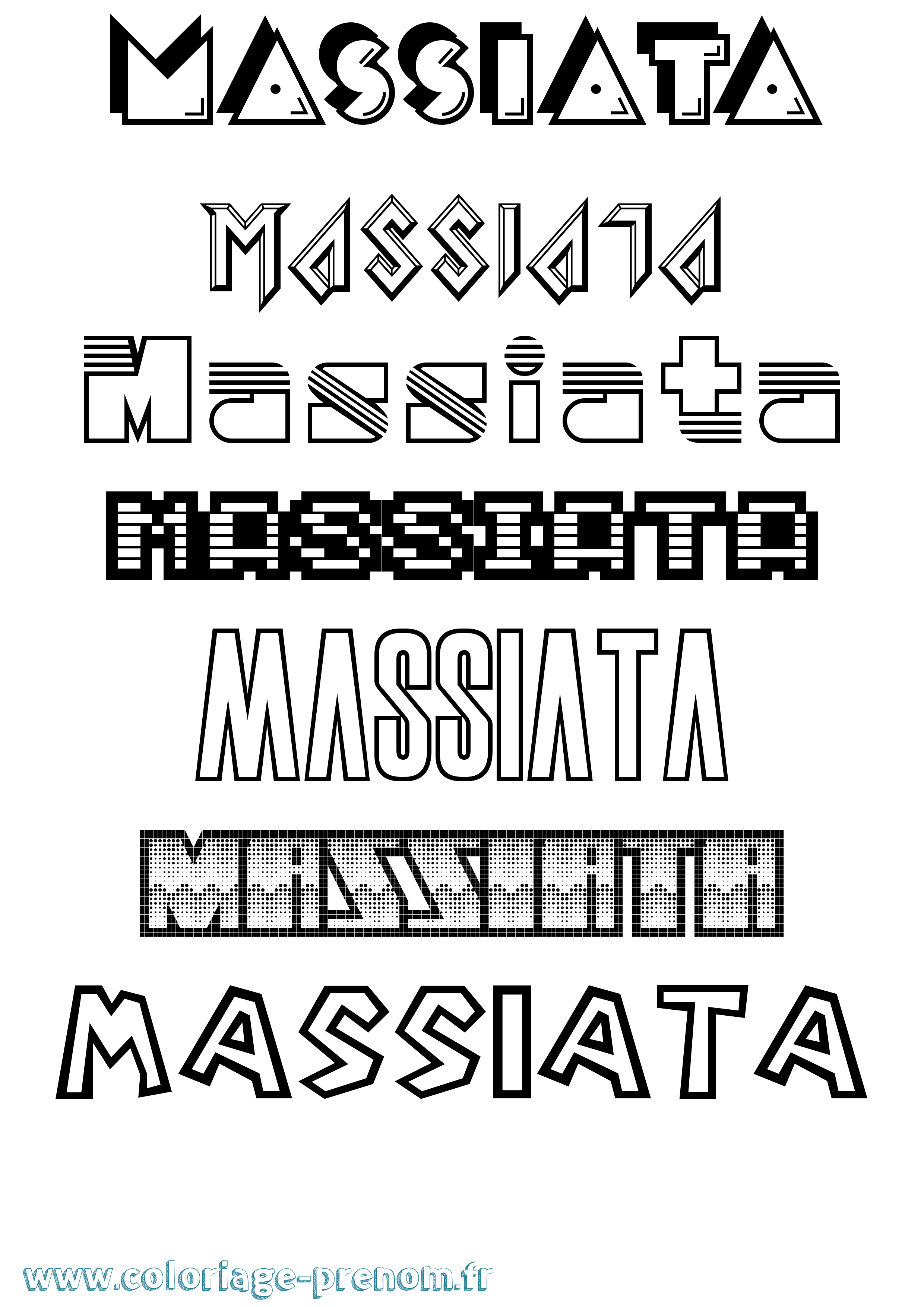 Coloriage Massiata Jeux Vidéos Coloriage prénom Massiata Jeux Vidéos