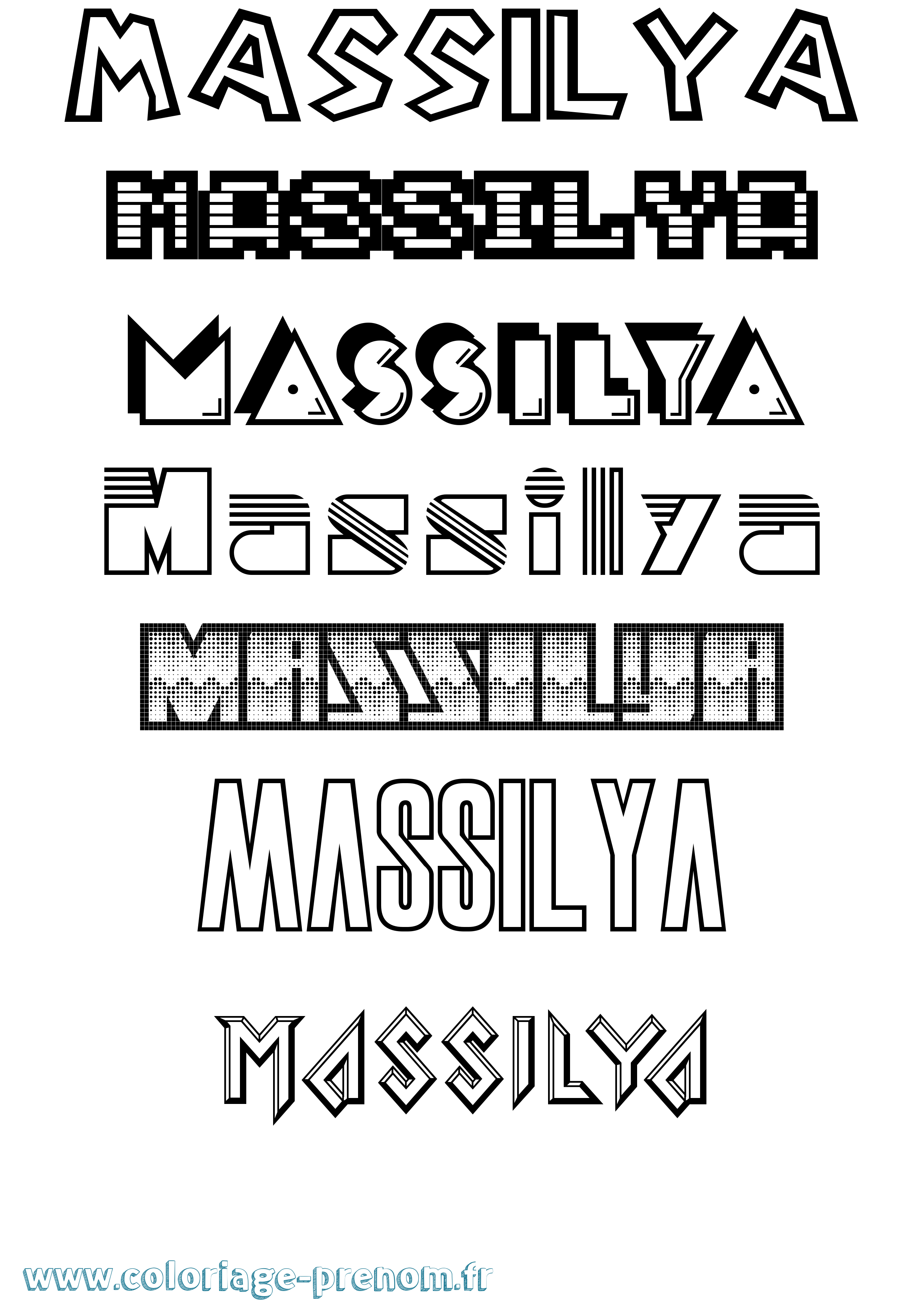 Coloriage Massilya Jeux Vidéos Coloriage prénom Massilya Jeux Vidéos