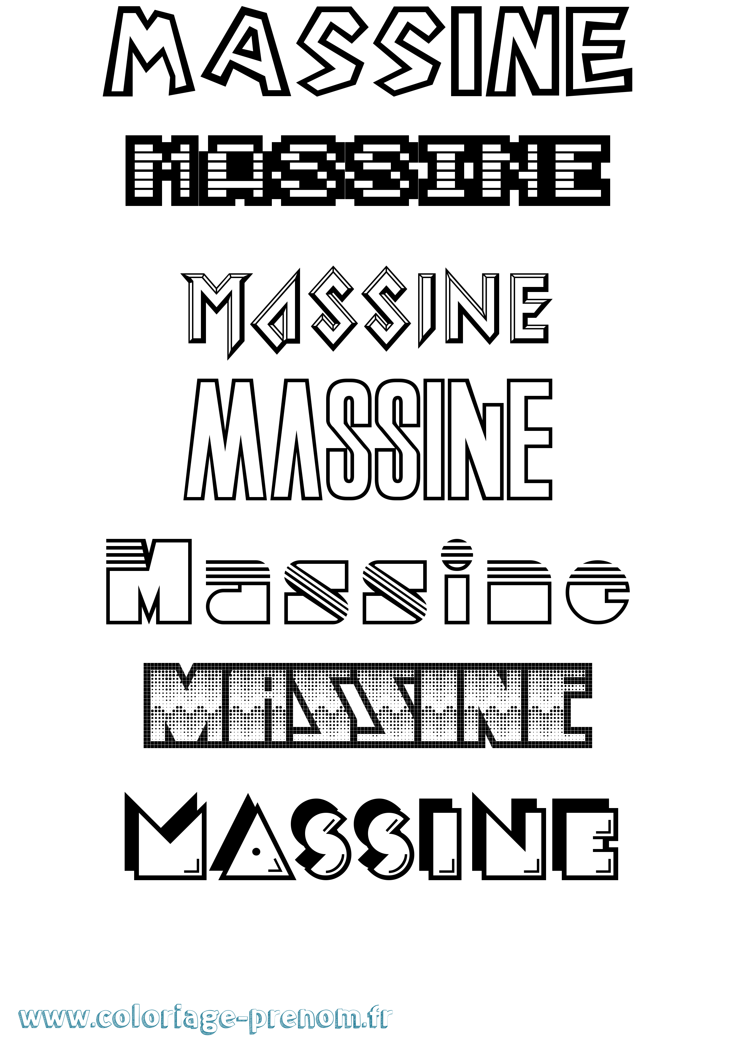 Coloriage Massine Jeux Vidéos Coloriage prénom Massine Jeux Vidéos