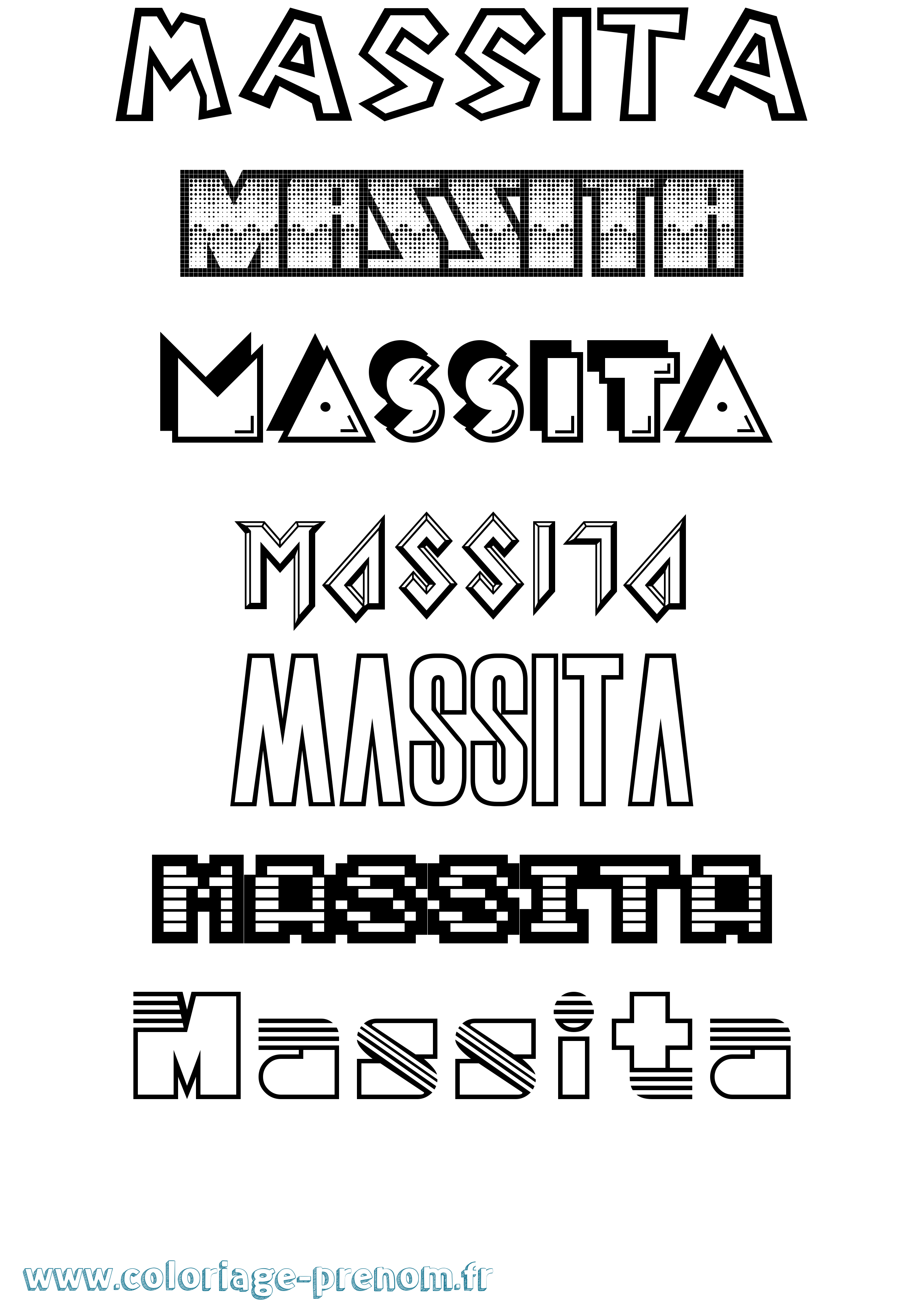 Coloriage Massita Jeux Vidéos Coloriage prénom Massita Jeux Vidéos