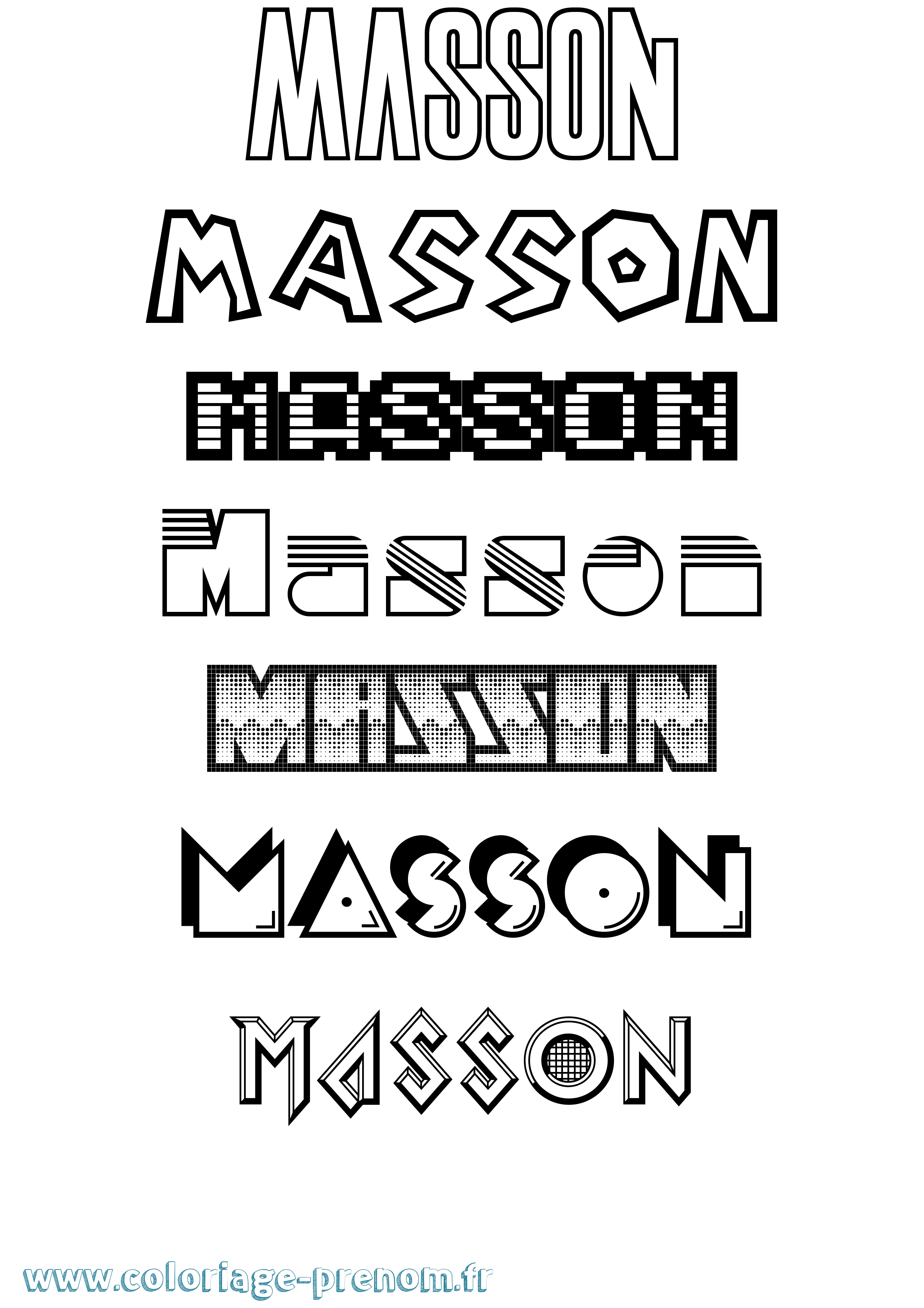 Coloriage Masson Jeux Vidéos Coloriage prénom Masson Jeux Vidéos