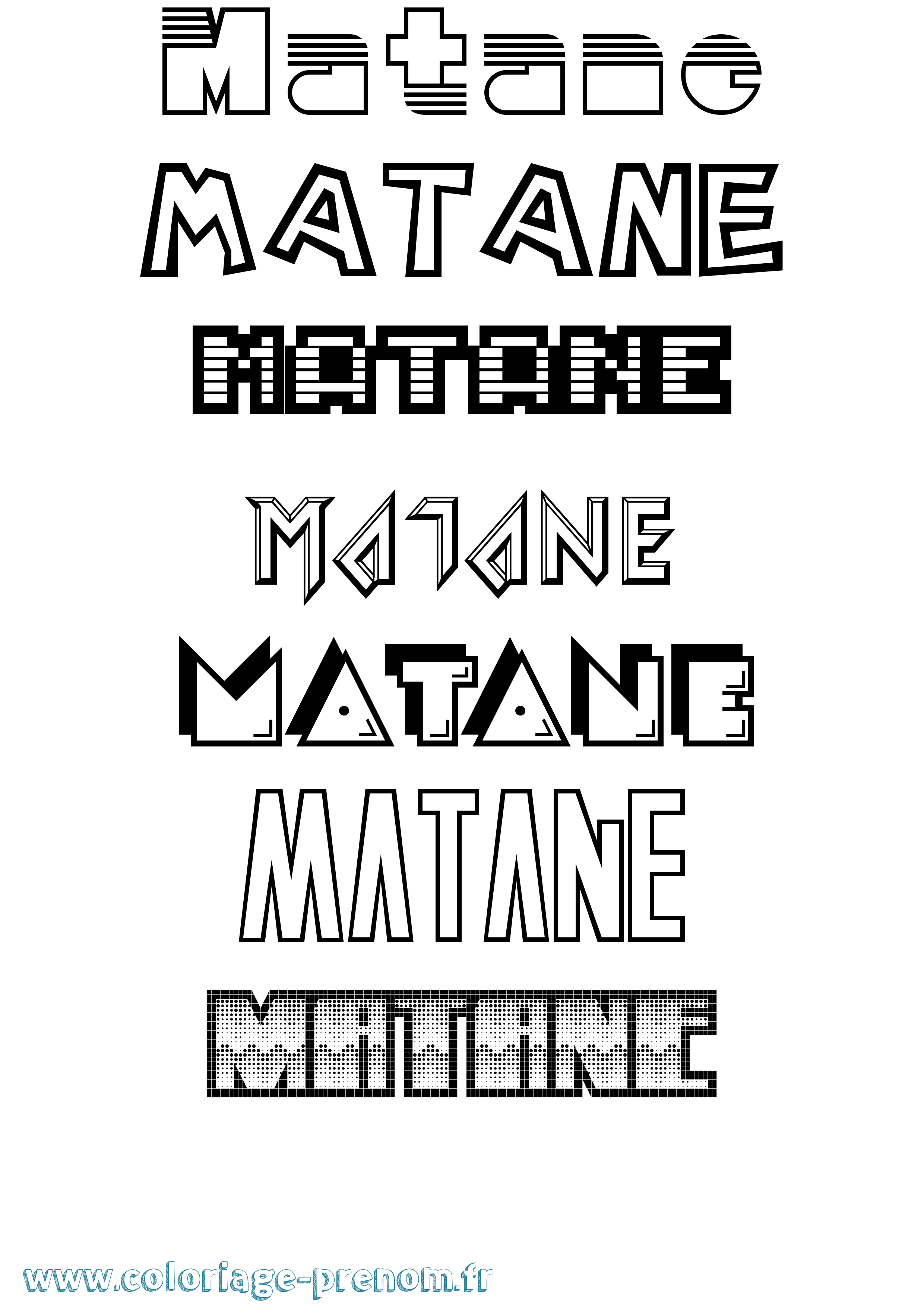 Coloriage Matane Jeux Vidéos Coloriage prénom Matane Jeux Vidéos