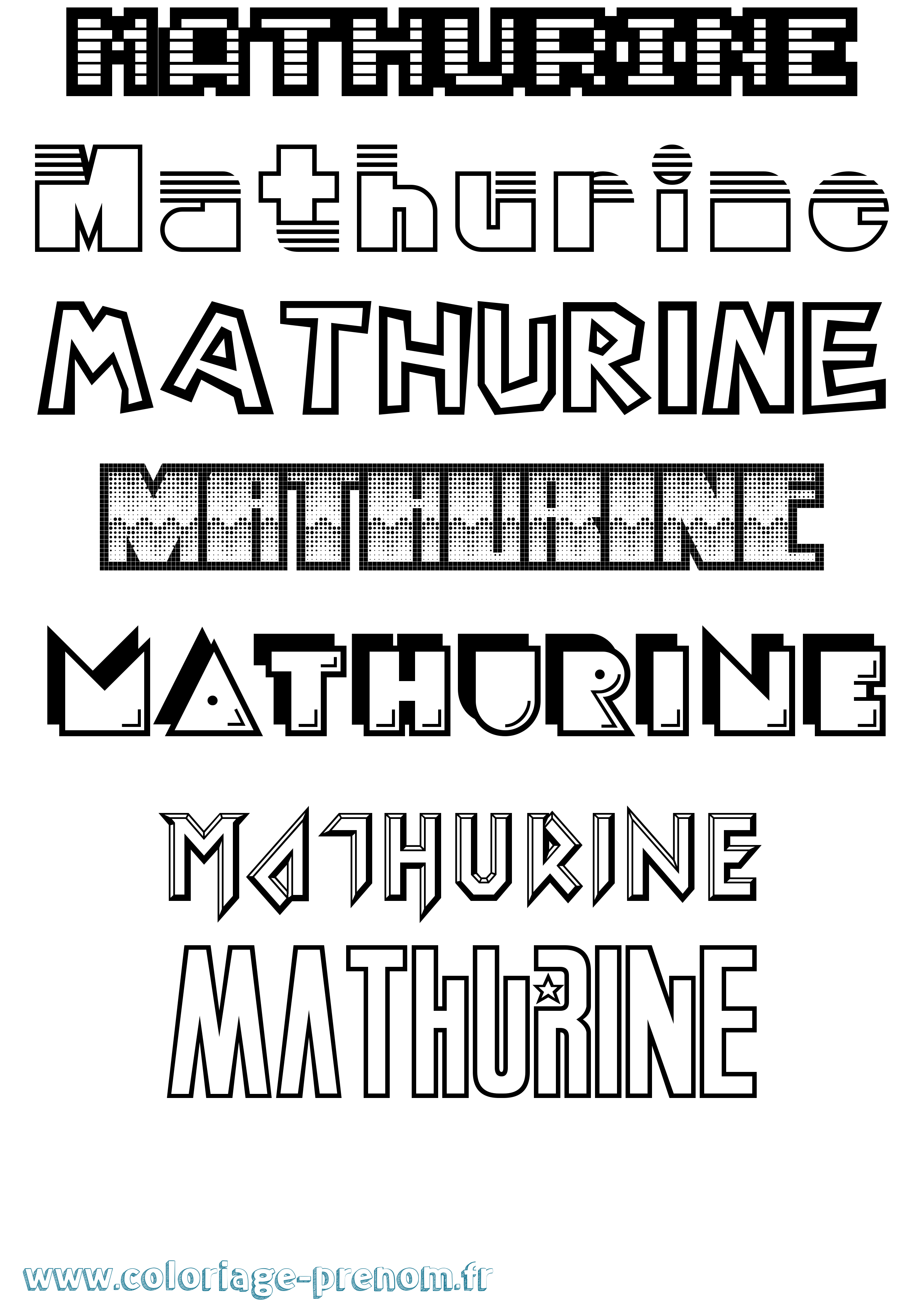 Coloriage Mathurine Jeux Vidéos Coloriage prénom Mathurine Jeux Vidéos