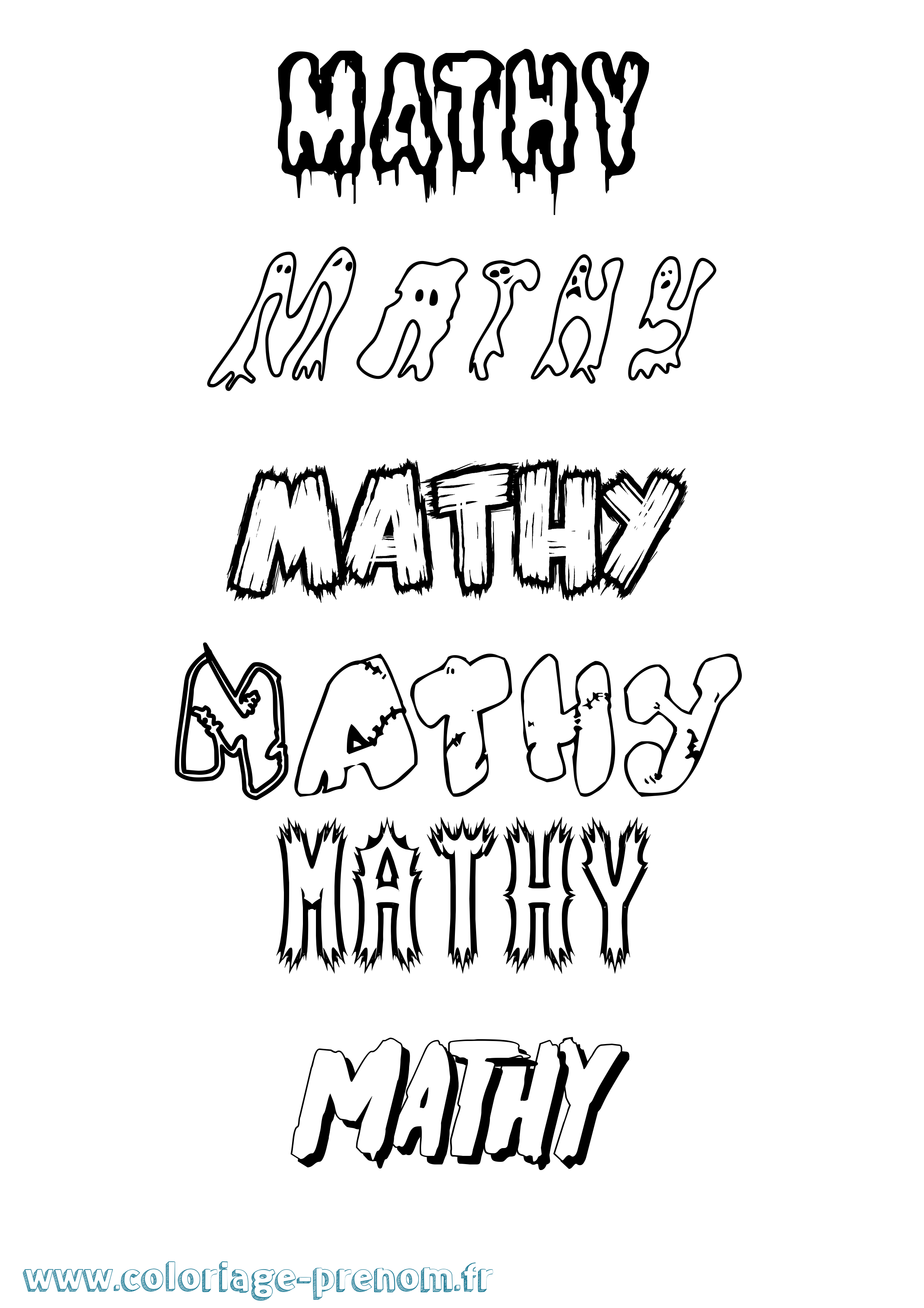 Coloriage Mathy Frisson Coloriage prénom Mathy Frisson