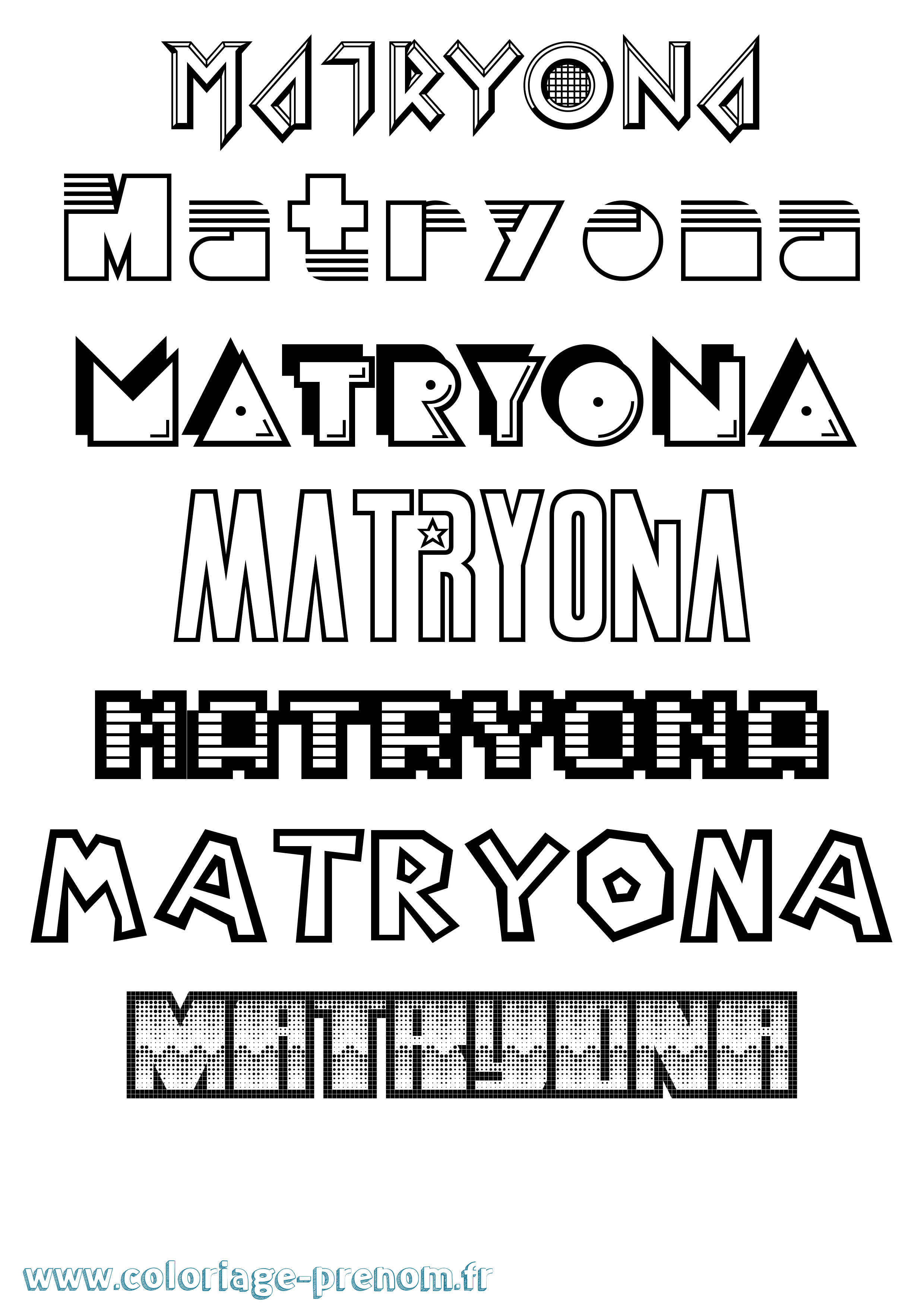 Coloriage Matryona Jeux Vidéos Coloriage prénom Matryona Jeux Vidéos