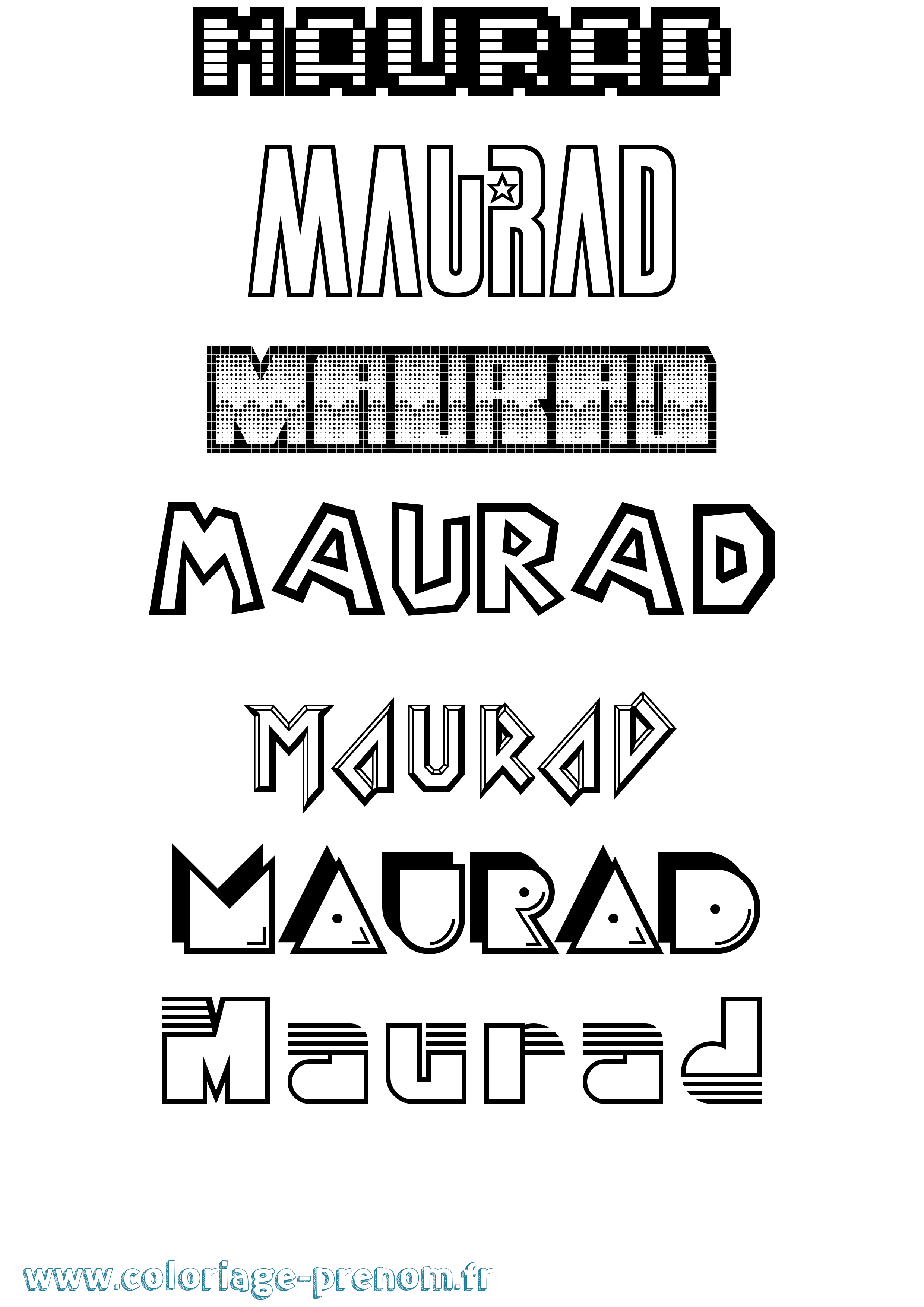Coloriage Maurad Jeux Vidéos Coloriage prénom Maurad Jeux Vidéos