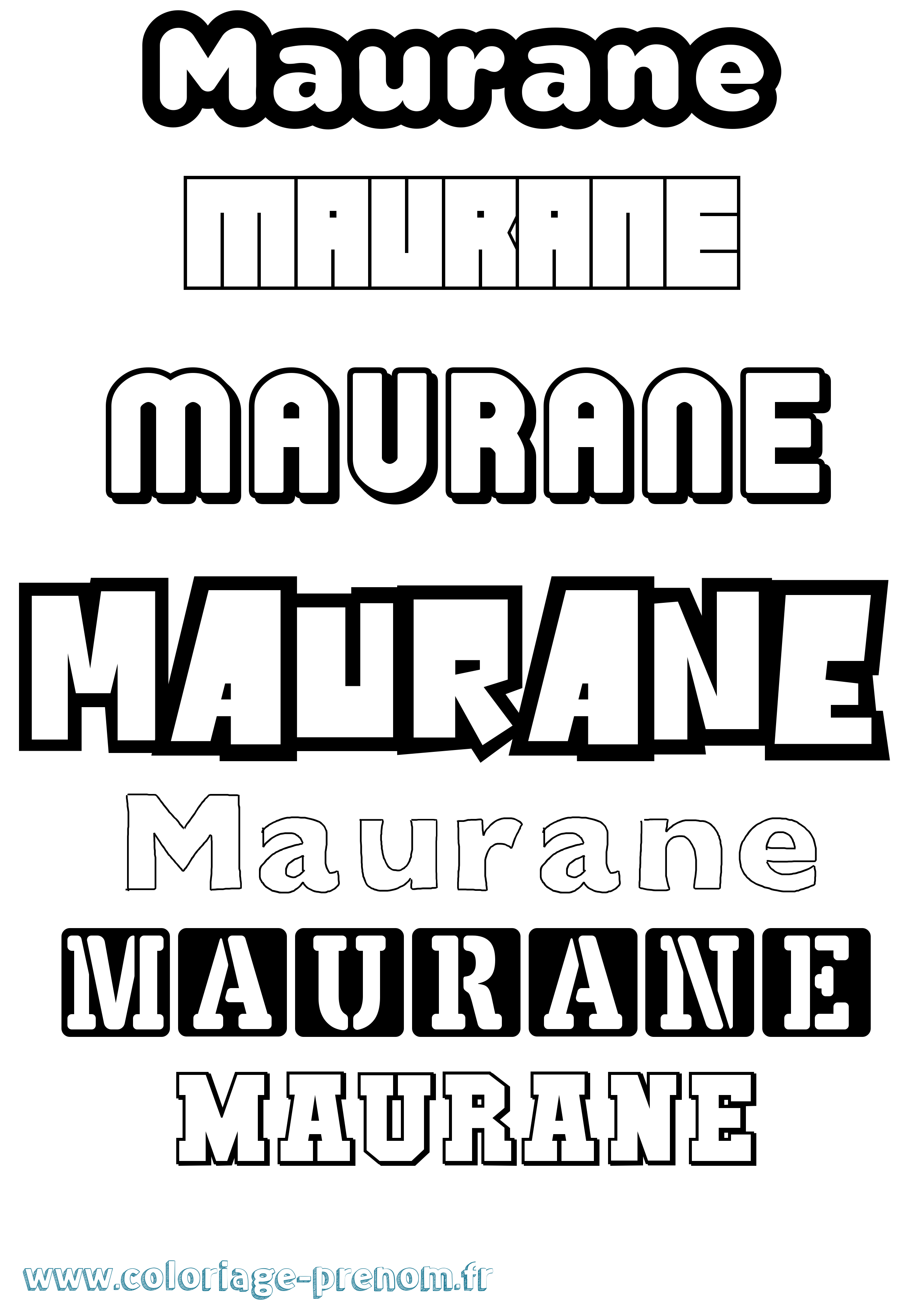 Coloriage Maurane Simple Coloriage prénom Maurane Simple