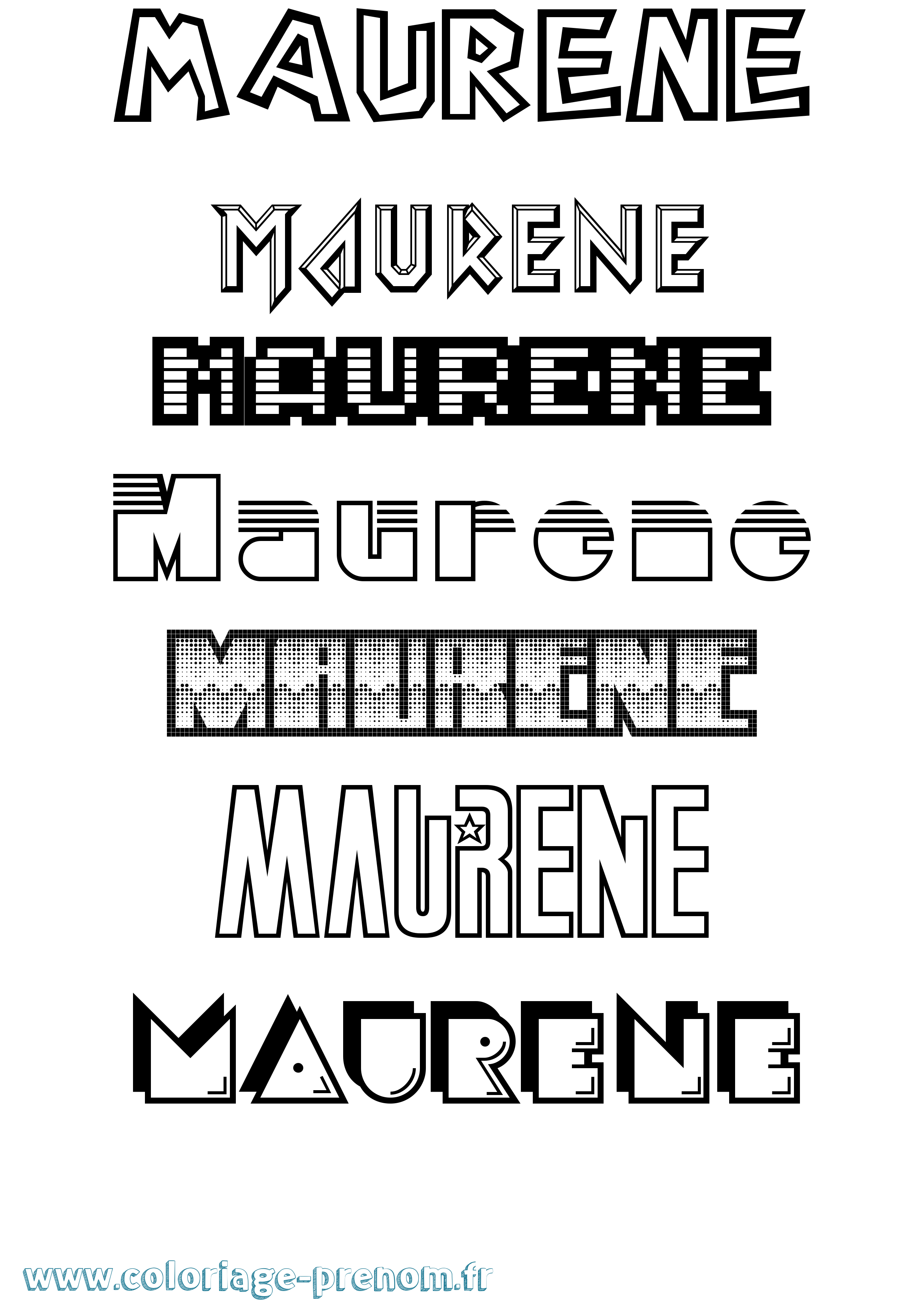 Coloriage Maurene Jeux Vidéos Coloriage prénom Maurene Jeux Vidéos