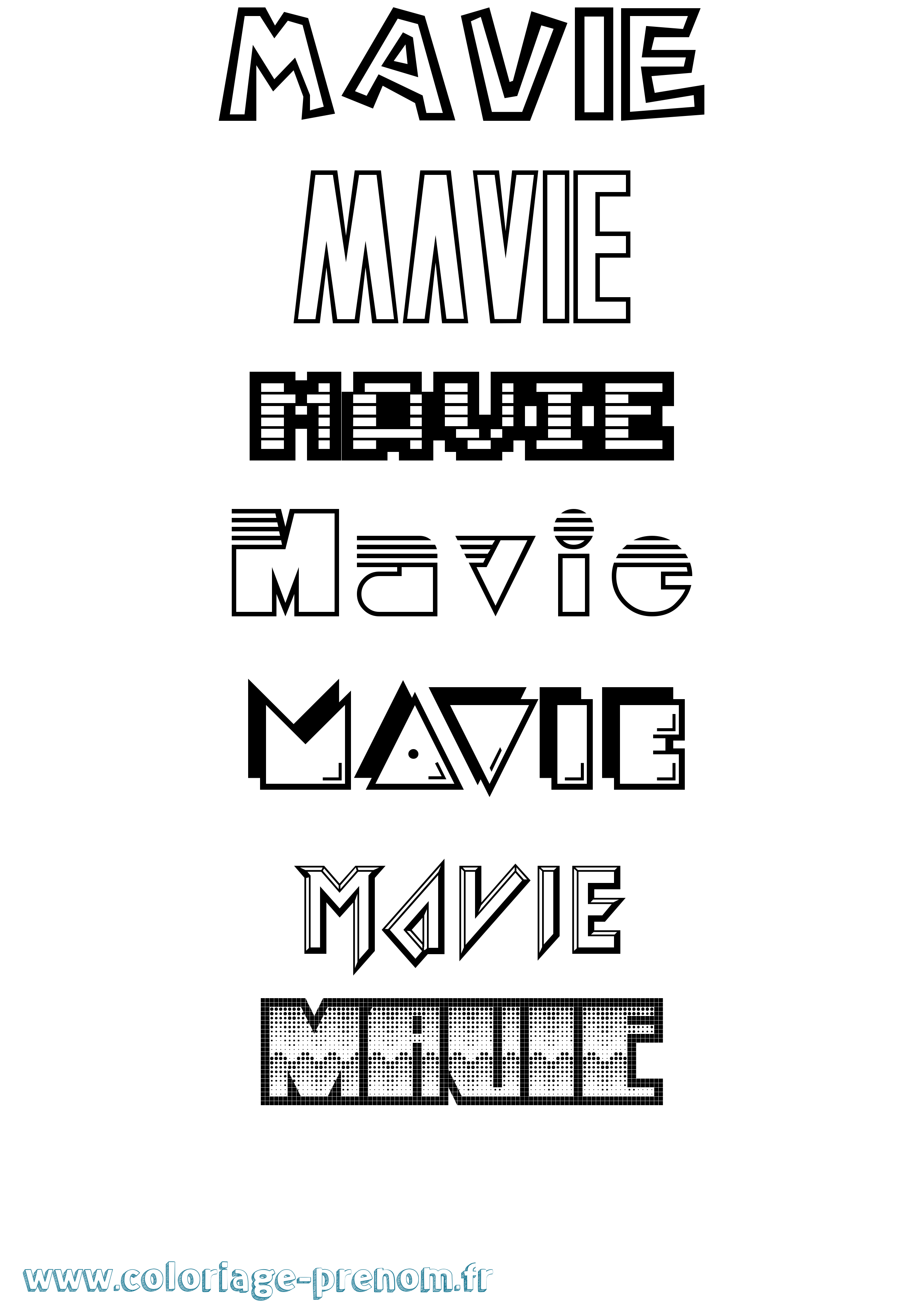 Coloriage Mavie Jeux Vidéos Coloriage prénom Mavie Jeux Vidéos