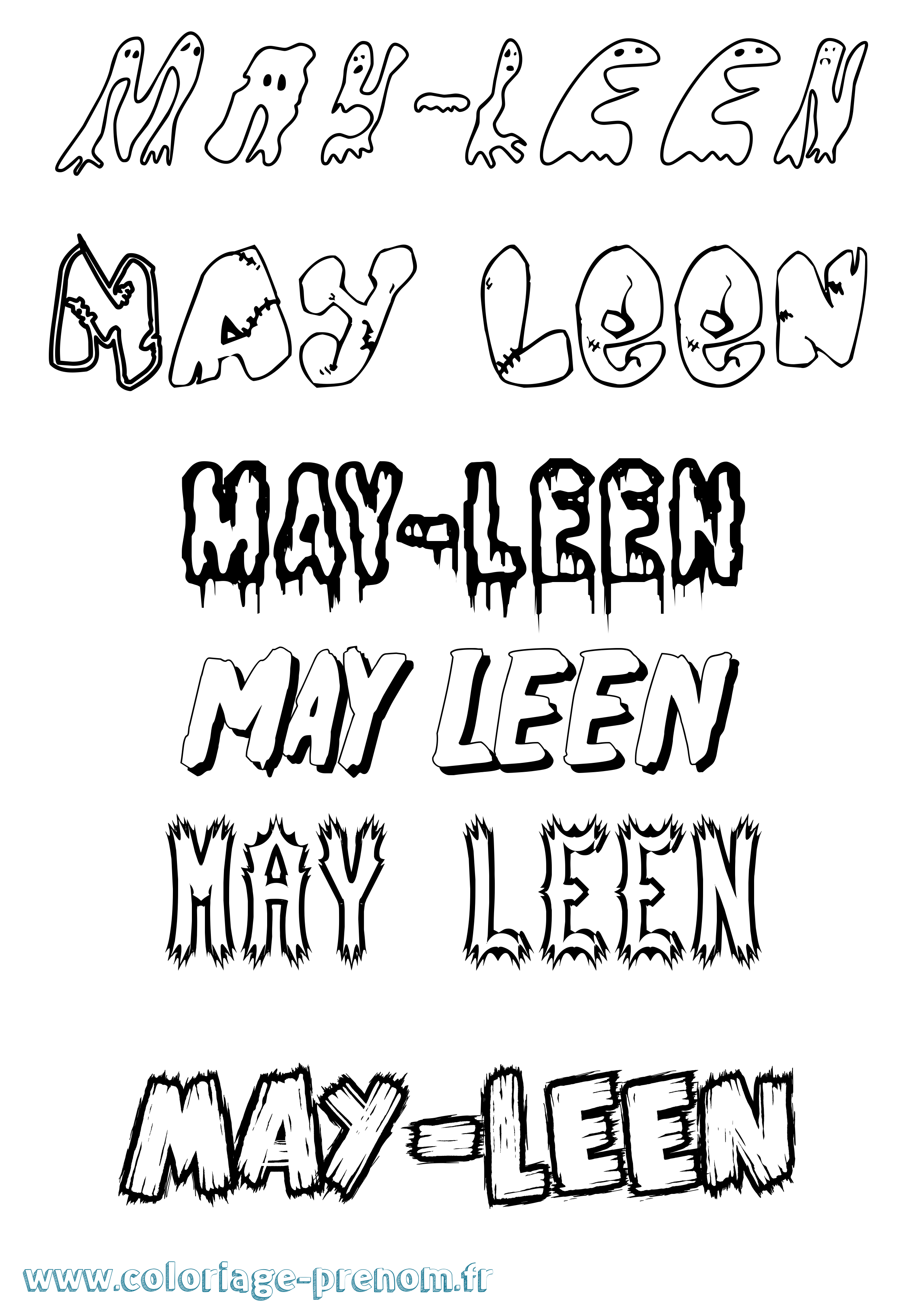 Coloriage May-Leen Frisson Coloriage prénom May-Leen Frisson