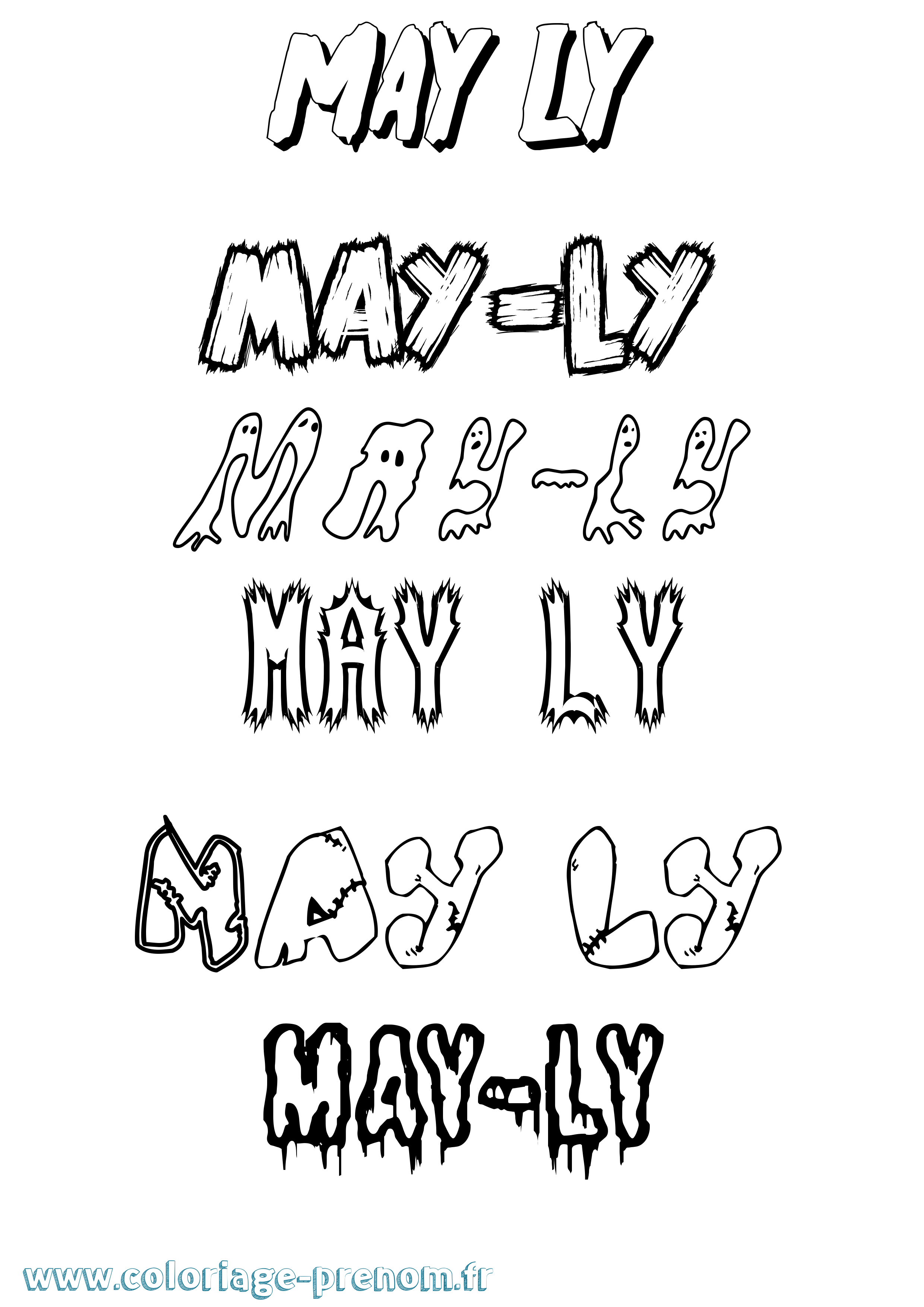 Coloriage May-Ly Frisson Coloriage prénom May-Ly Frisson