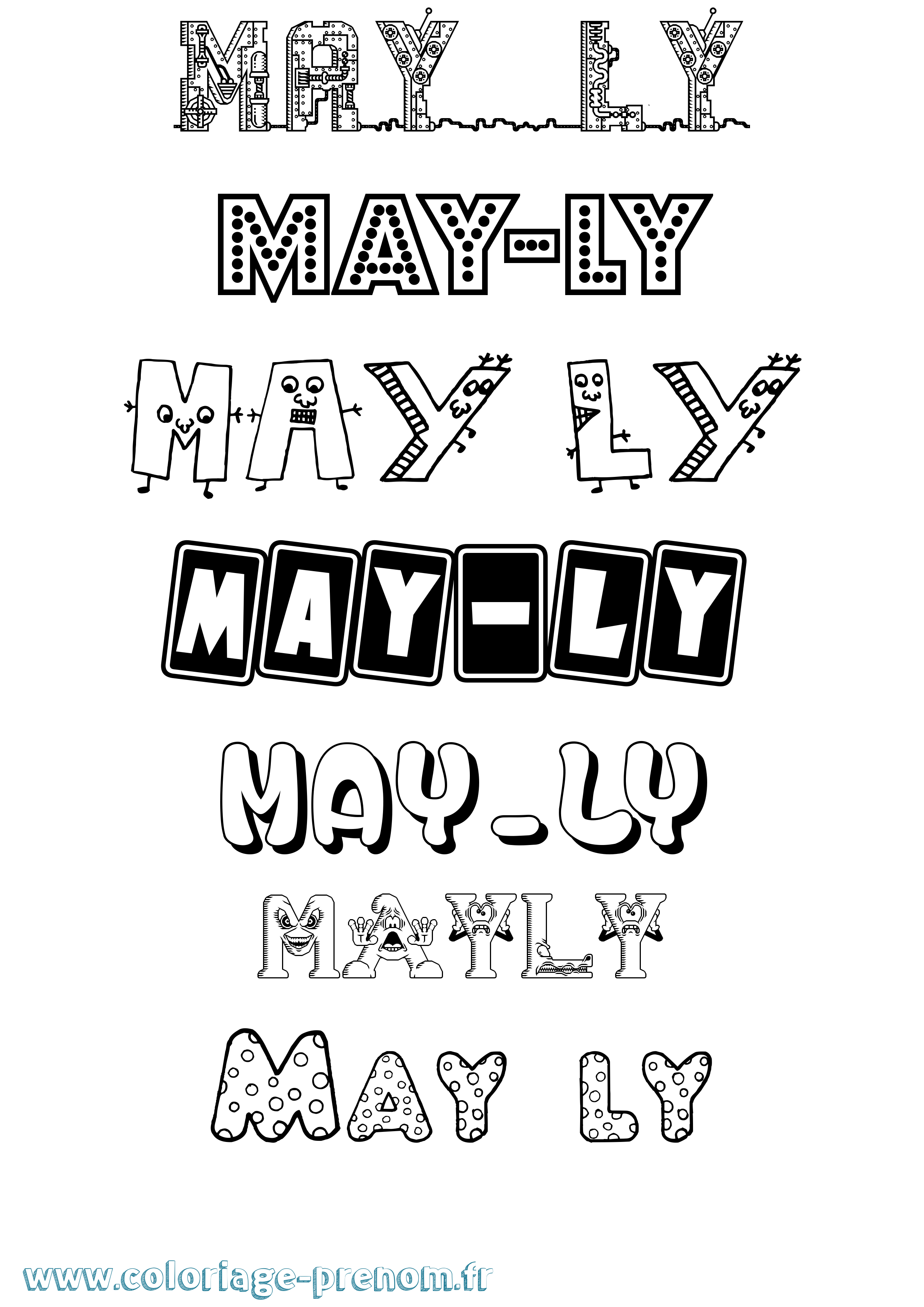 Coloriage May-Ly Fun Coloriage prénom May-Ly Fun