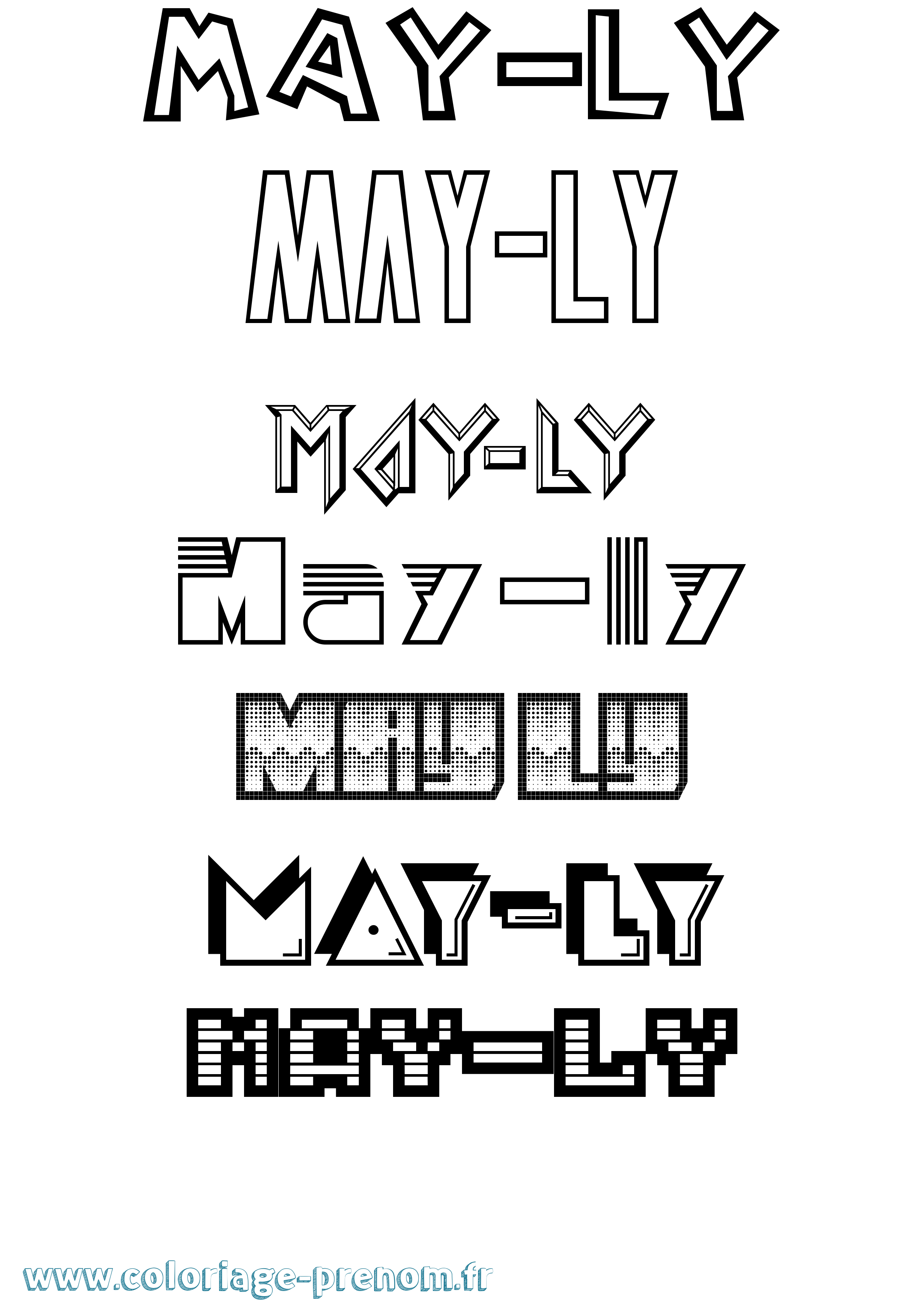Coloriage May-Ly Jeux Vidéos Coloriage prénom May-Ly Jeux Vidéos