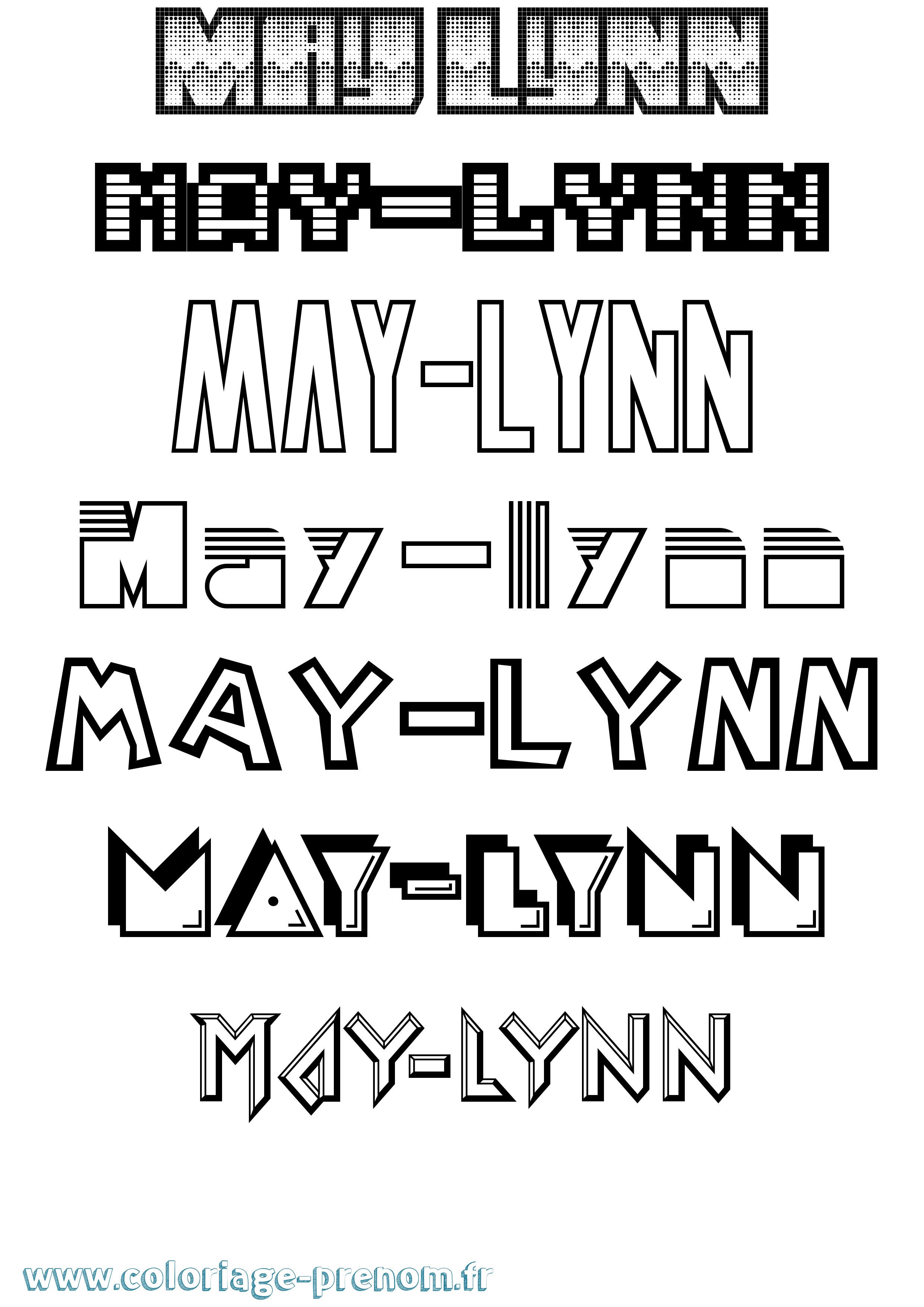 Coloriage May-Lynn Jeux Vidéos Coloriage prénom May-Lynn Jeux Vidéos