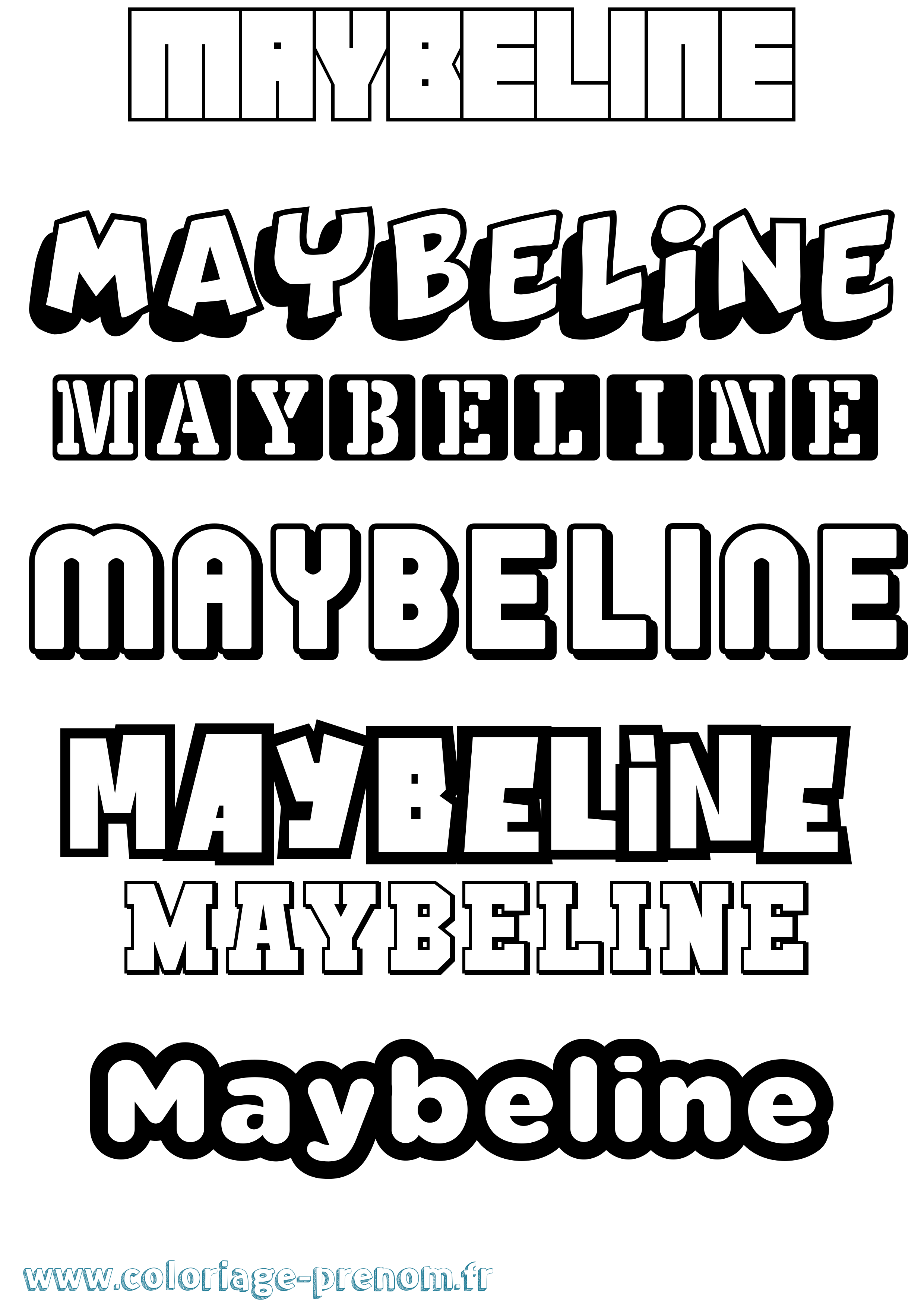 Coloriage Maybeline Simple Coloriage prénom Maybeline Simple