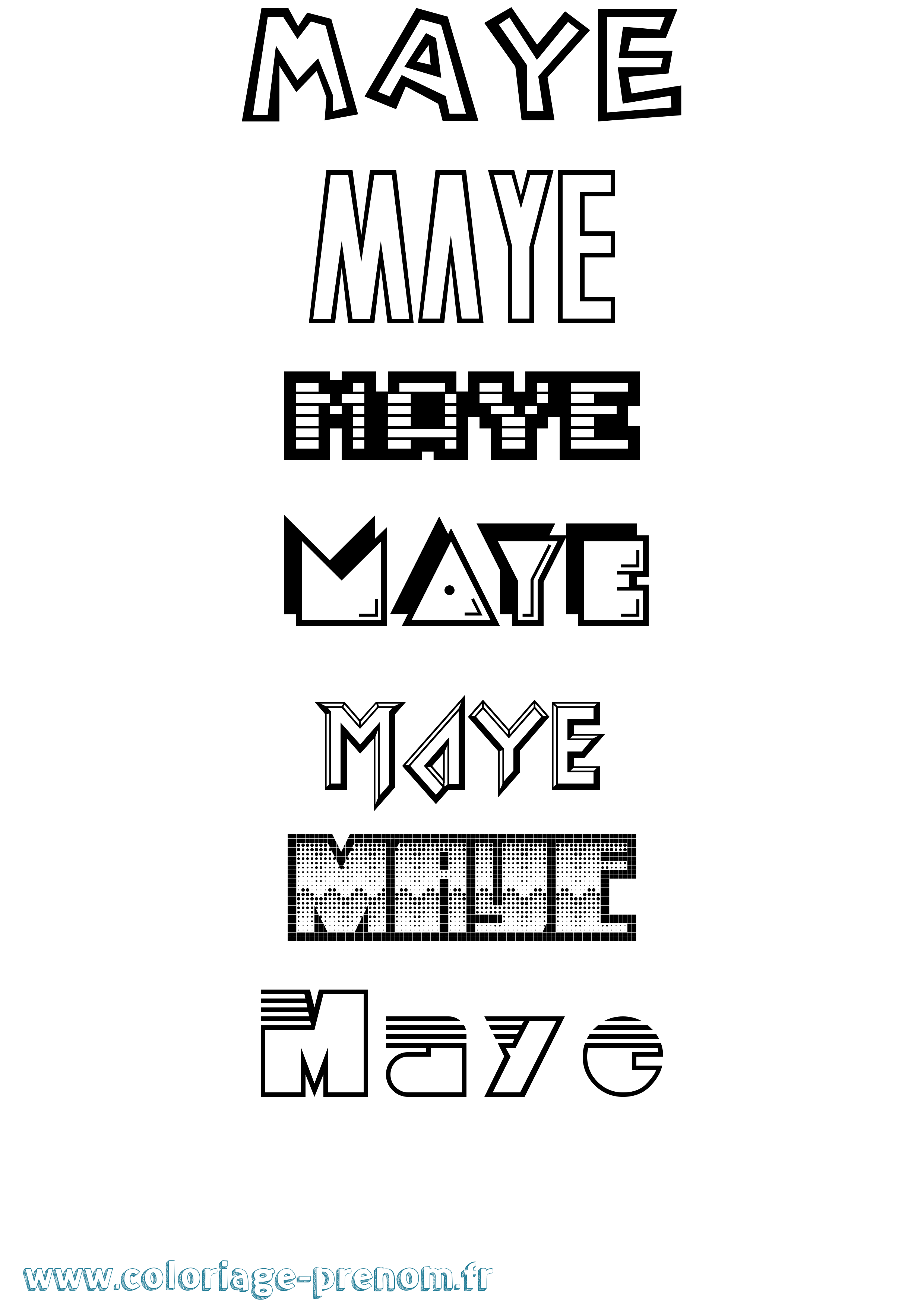 Coloriage Maye Jeux Vidéos Coloriage prénom Maye Jeux Vidéos