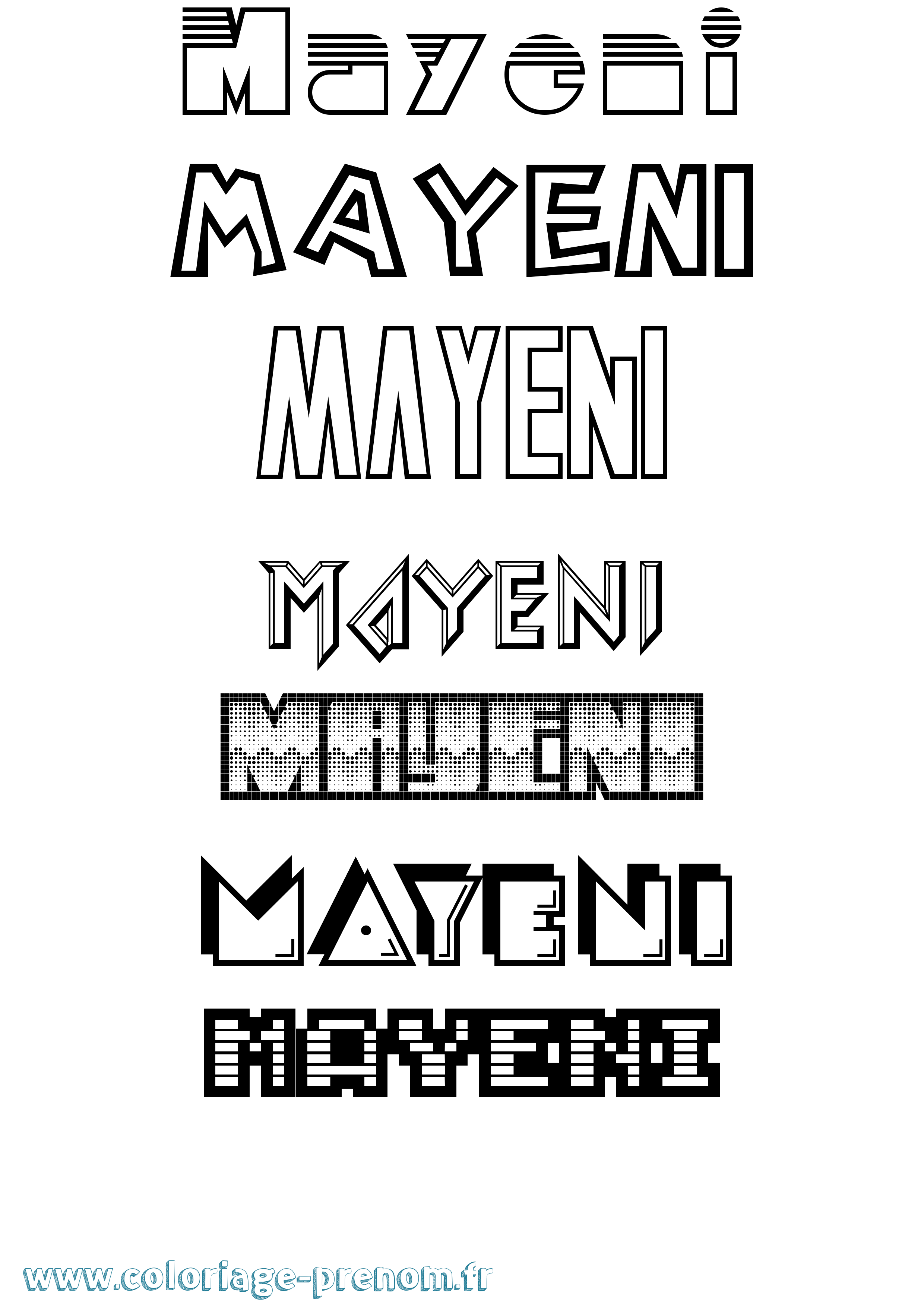Coloriage Mayeni Jeux Vidéos Coloriage prénom Mayeni Jeux Vidéos