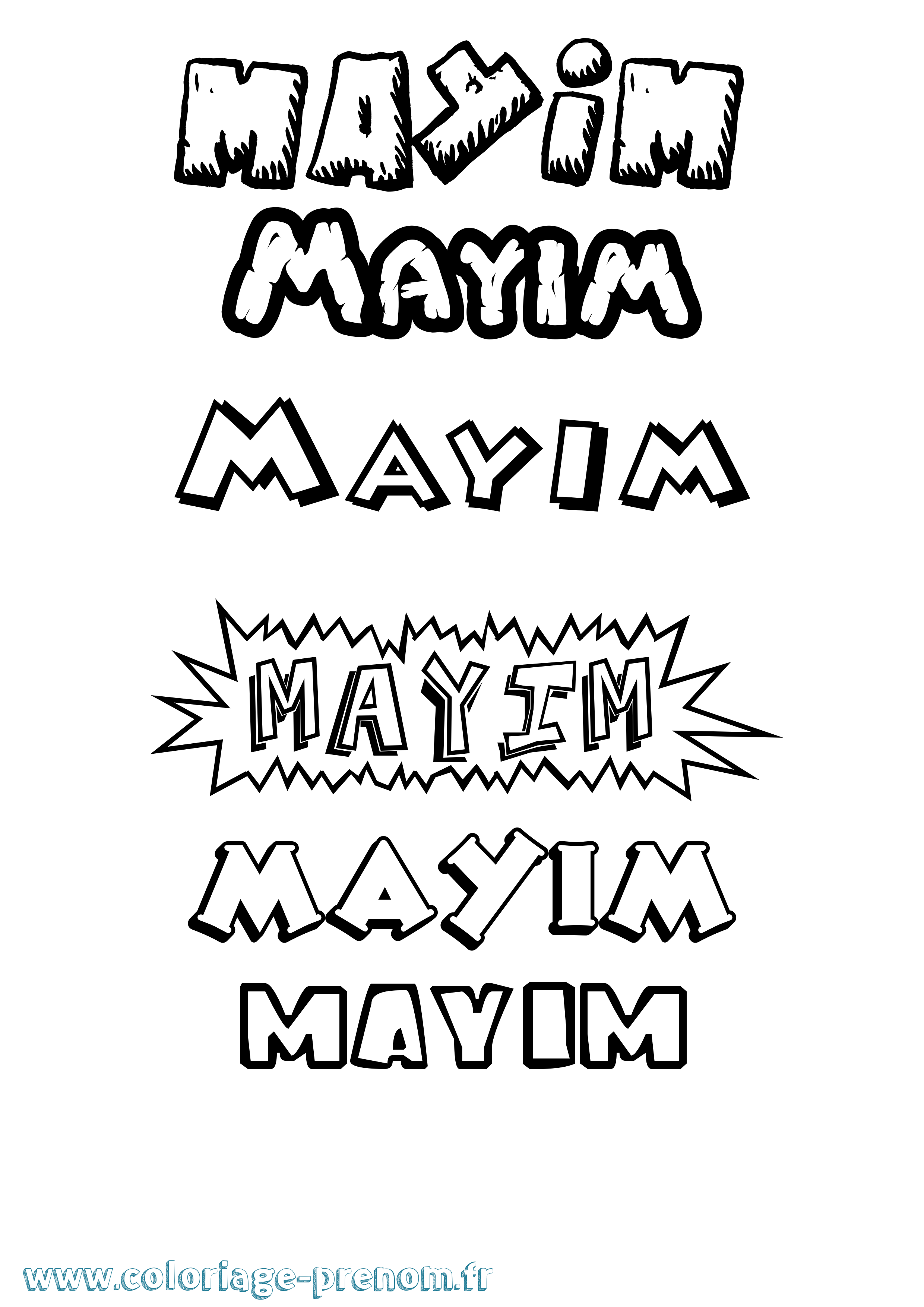 Coloriage Mayim Dessin Animé Coloriage prénom Mayim Dessin Animé