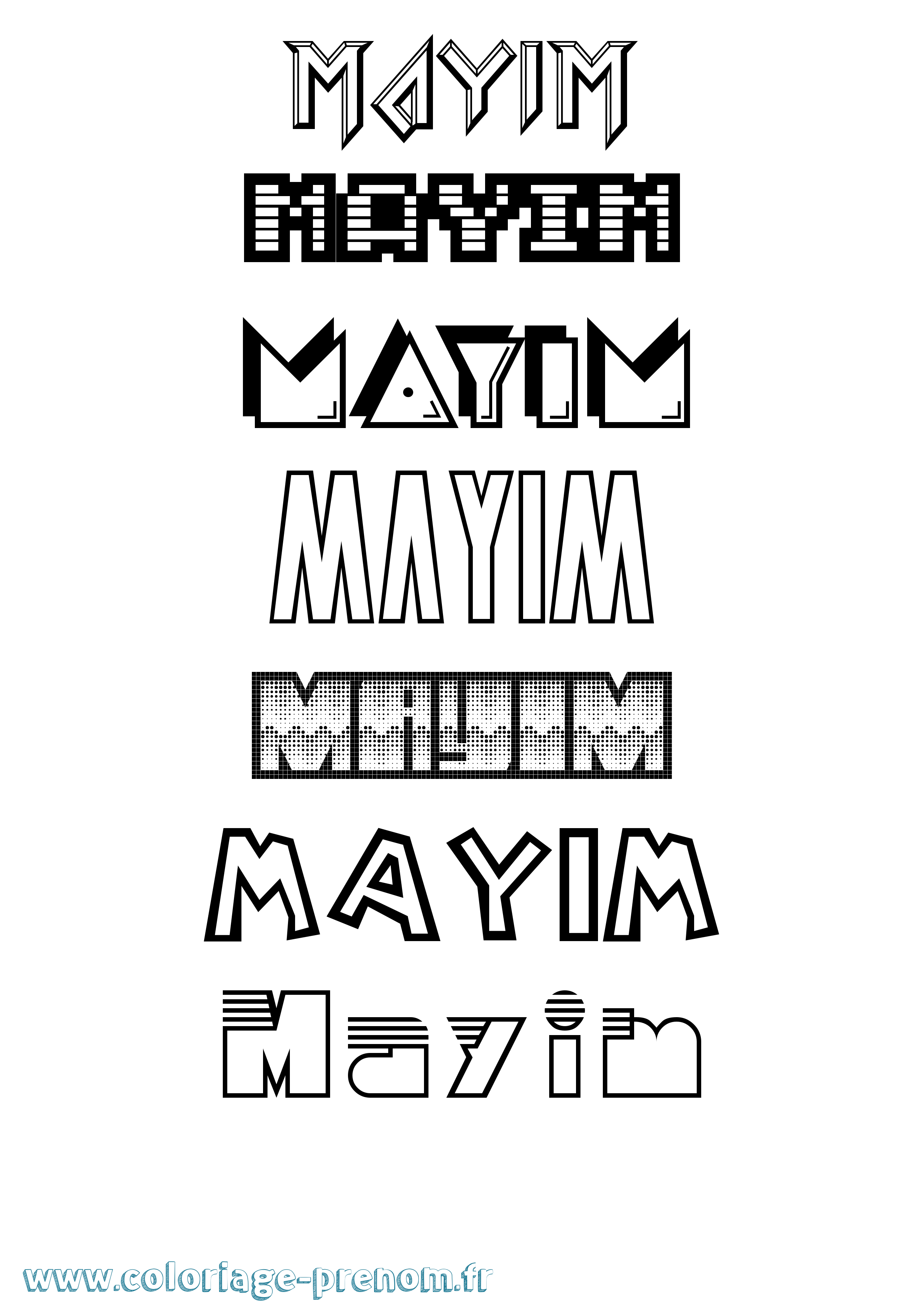 Coloriage Mayim Jeux Vidéos Coloriage prénom Mayim Jeux Vidéos