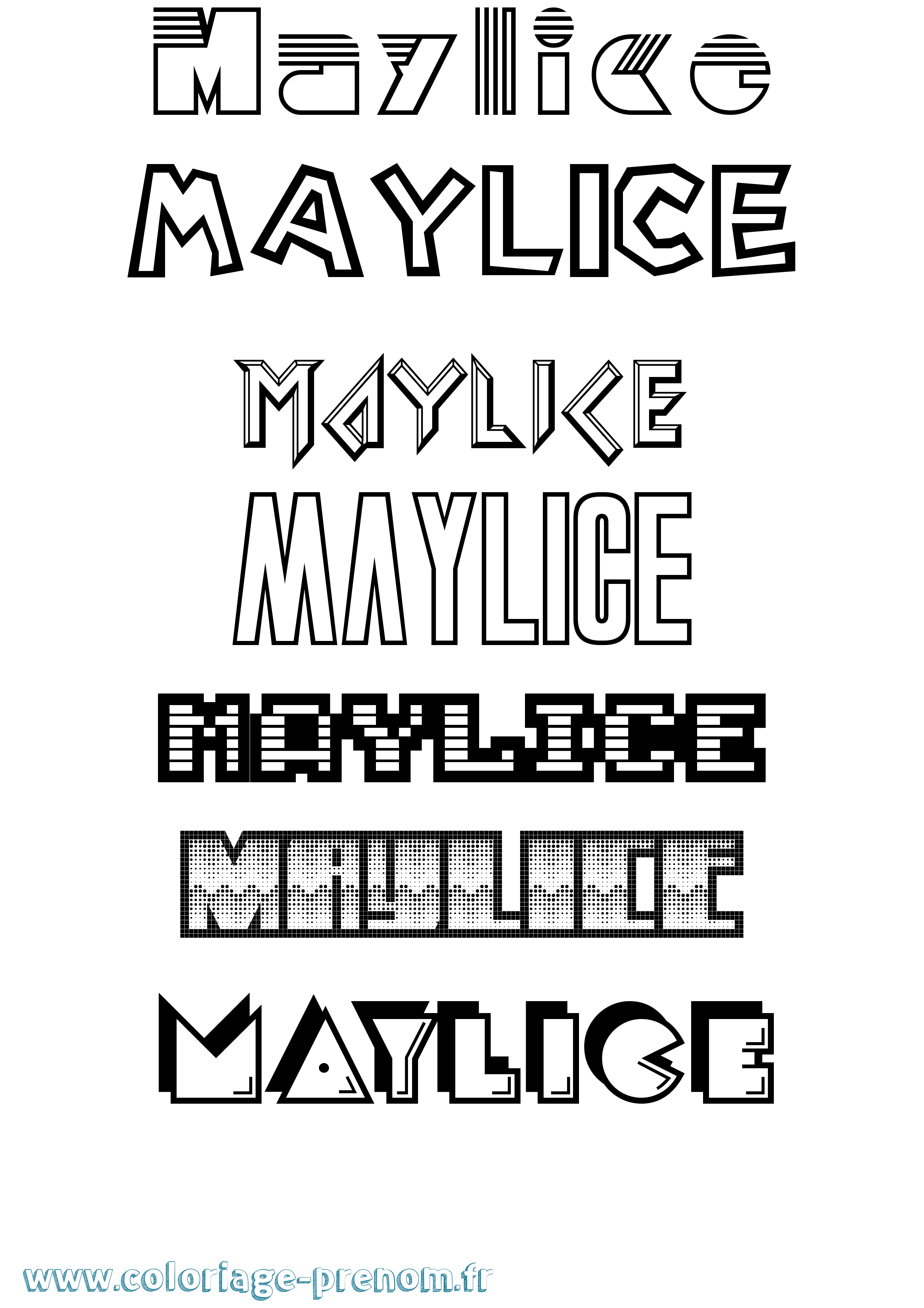 Coloriage Maylice Jeux Vidéos Coloriage prénom Maylice Jeux Vidéos