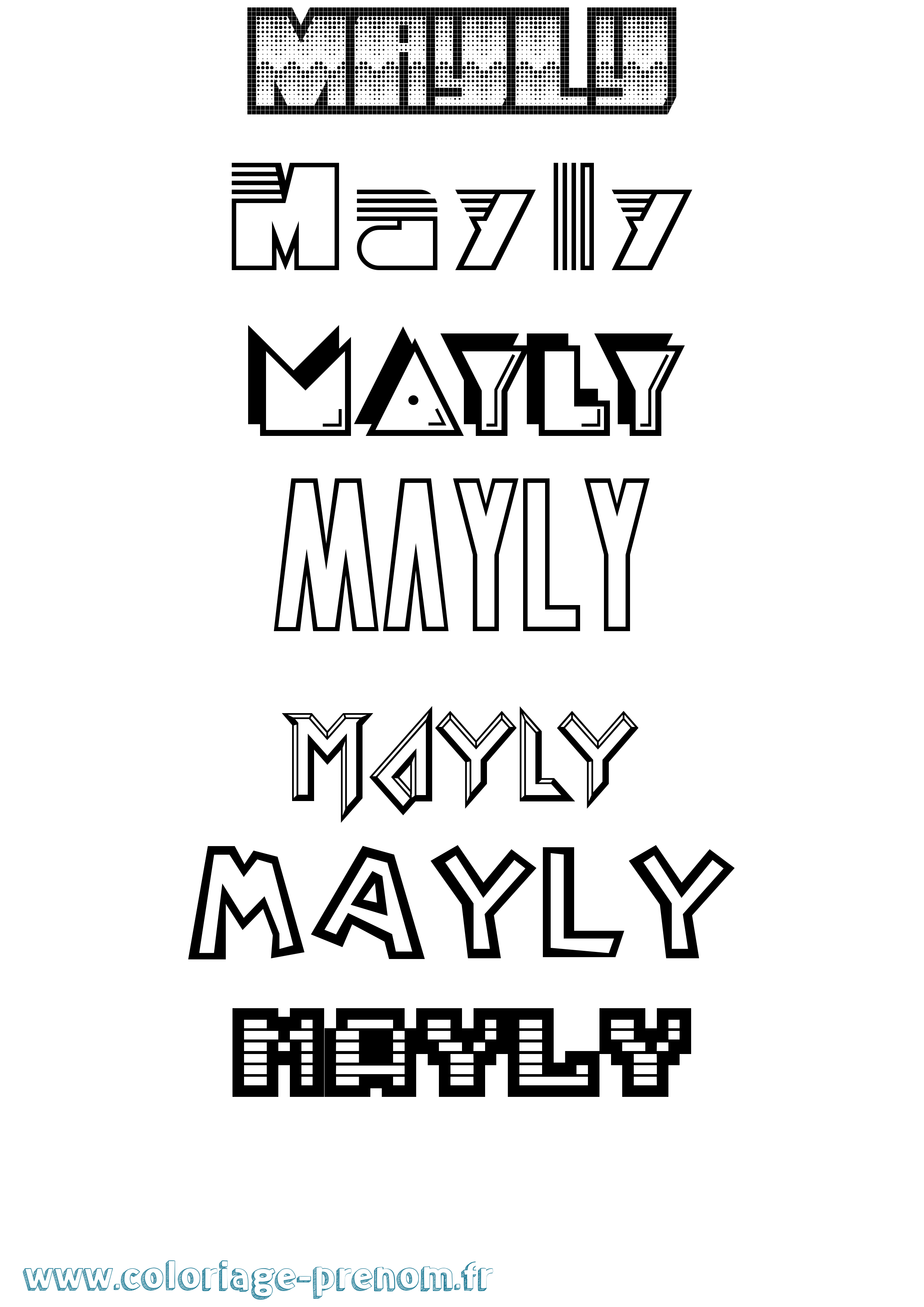 Coloriage Mayly Jeux Vidéos Coloriage prénom Mayly Jeux Vidéos