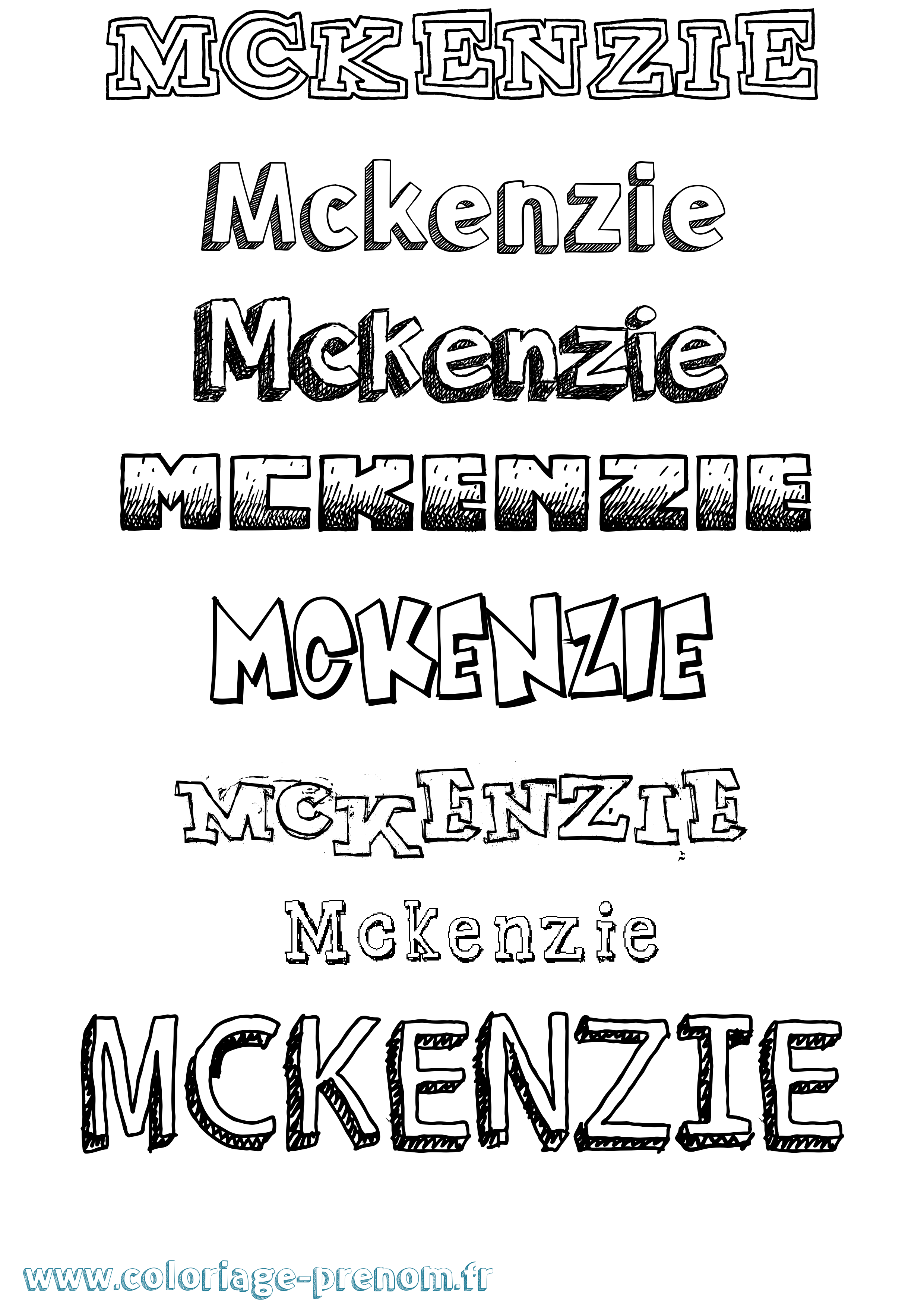 Coloriage Mckenzie Dessiné Coloriage prénom Mckenzie Dessiné