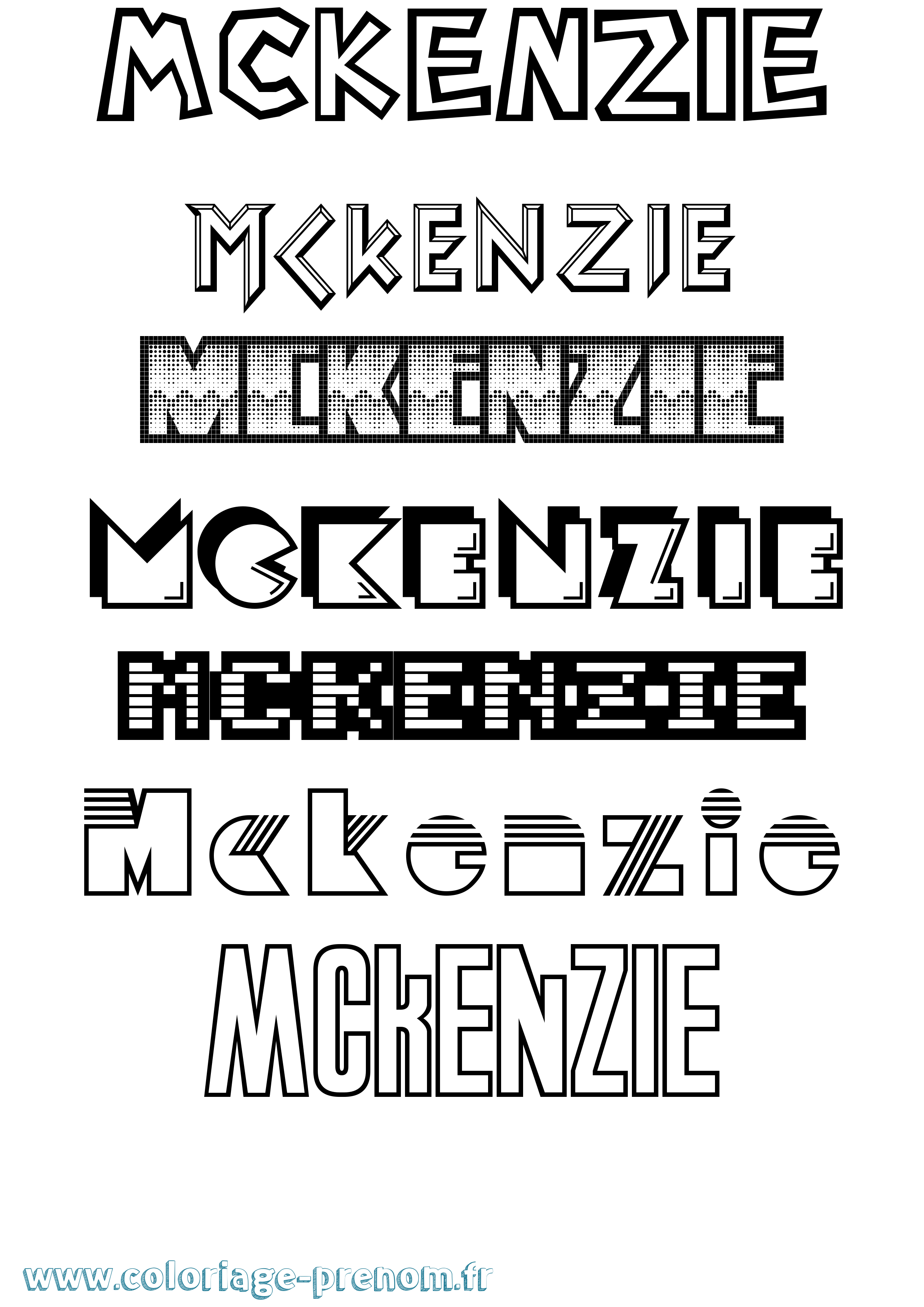 Coloriage Mckenzie Jeux Vidéos Coloriage prénom Mckenzie Jeux Vidéos