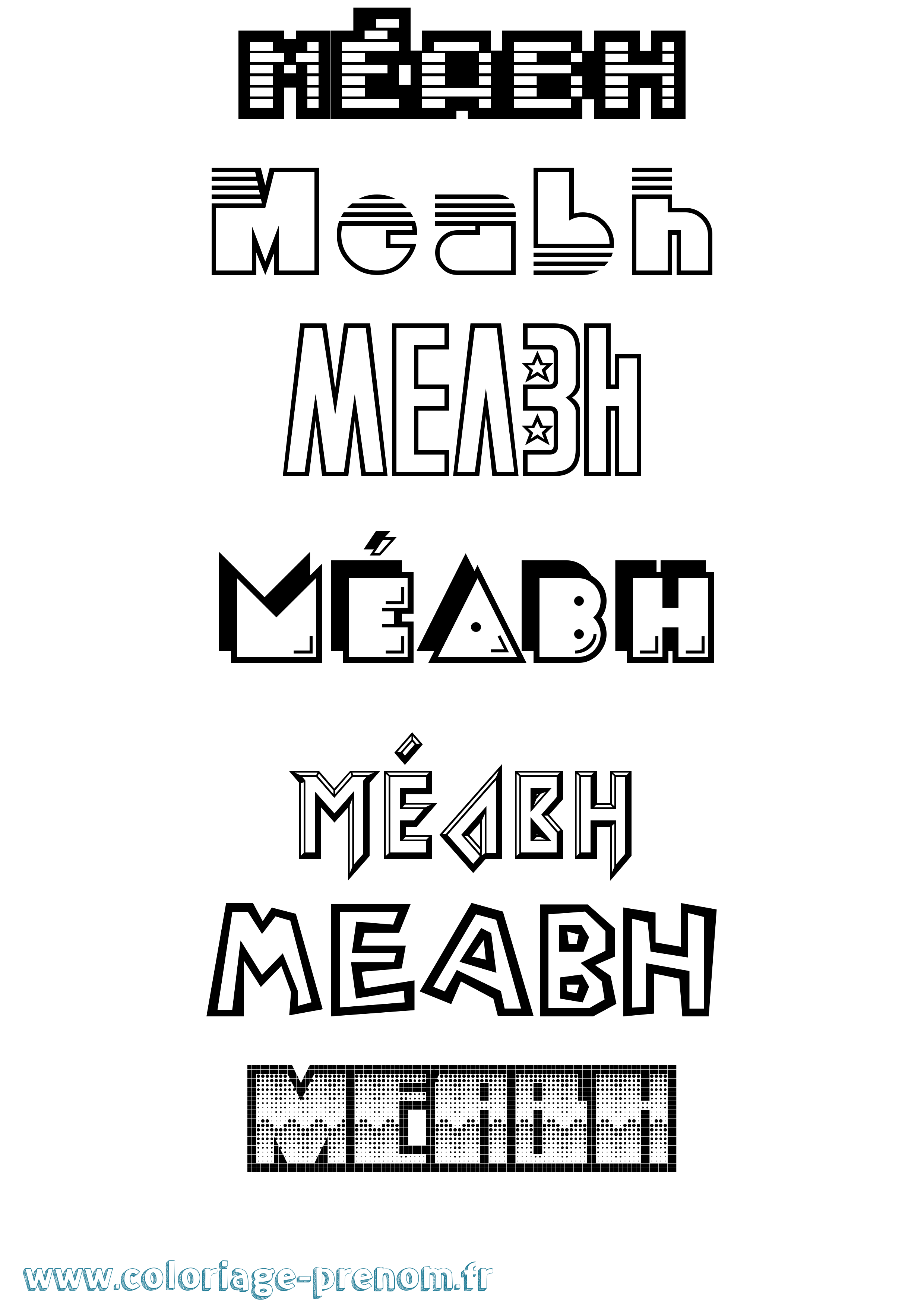 Coloriage Méabh Jeux Vidéos Coloriage prénom Méabh Jeux Vidéos