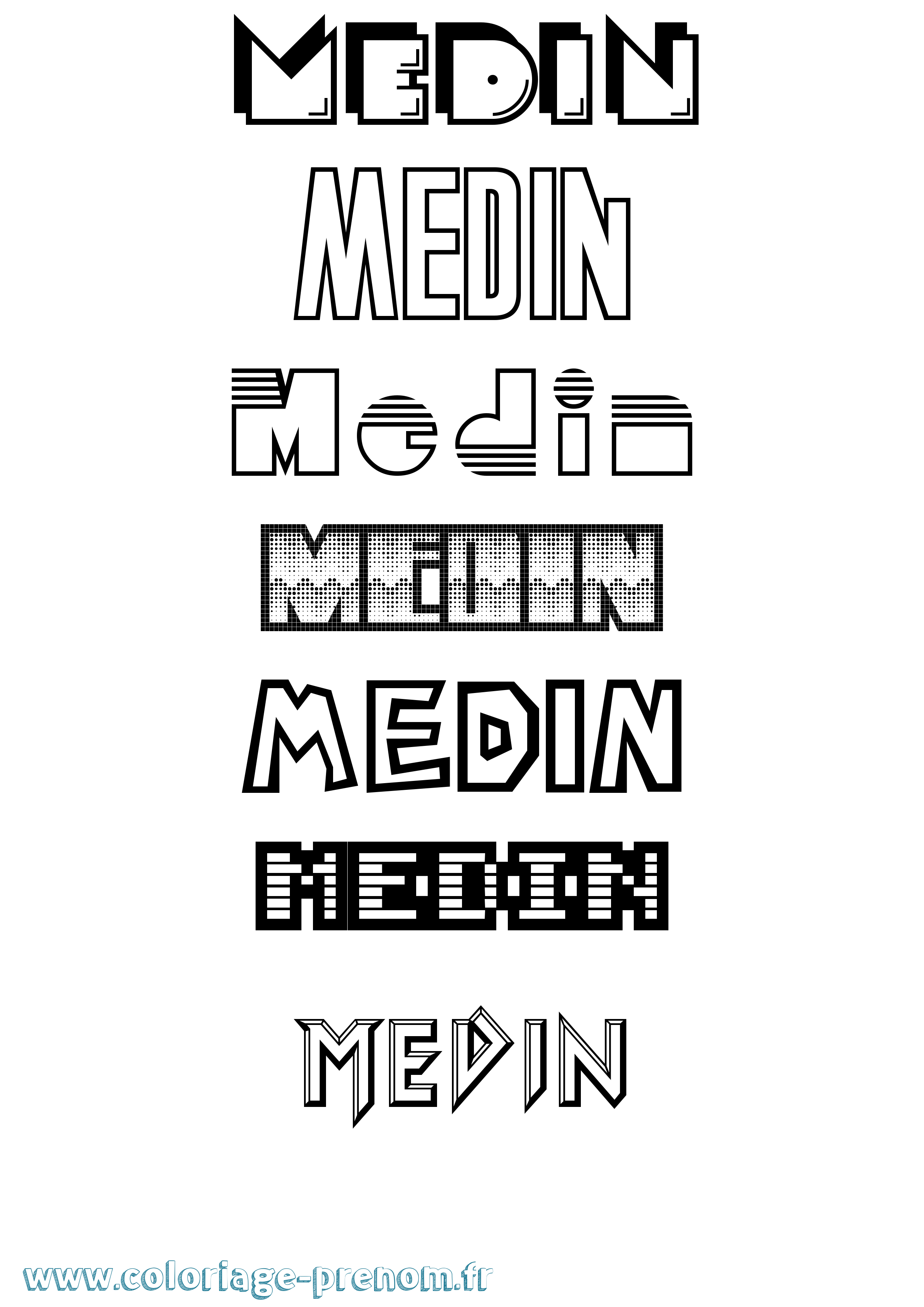 Coloriage Medin Jeux Vidéos Coloriage prénom Medin Jeux Vidéos