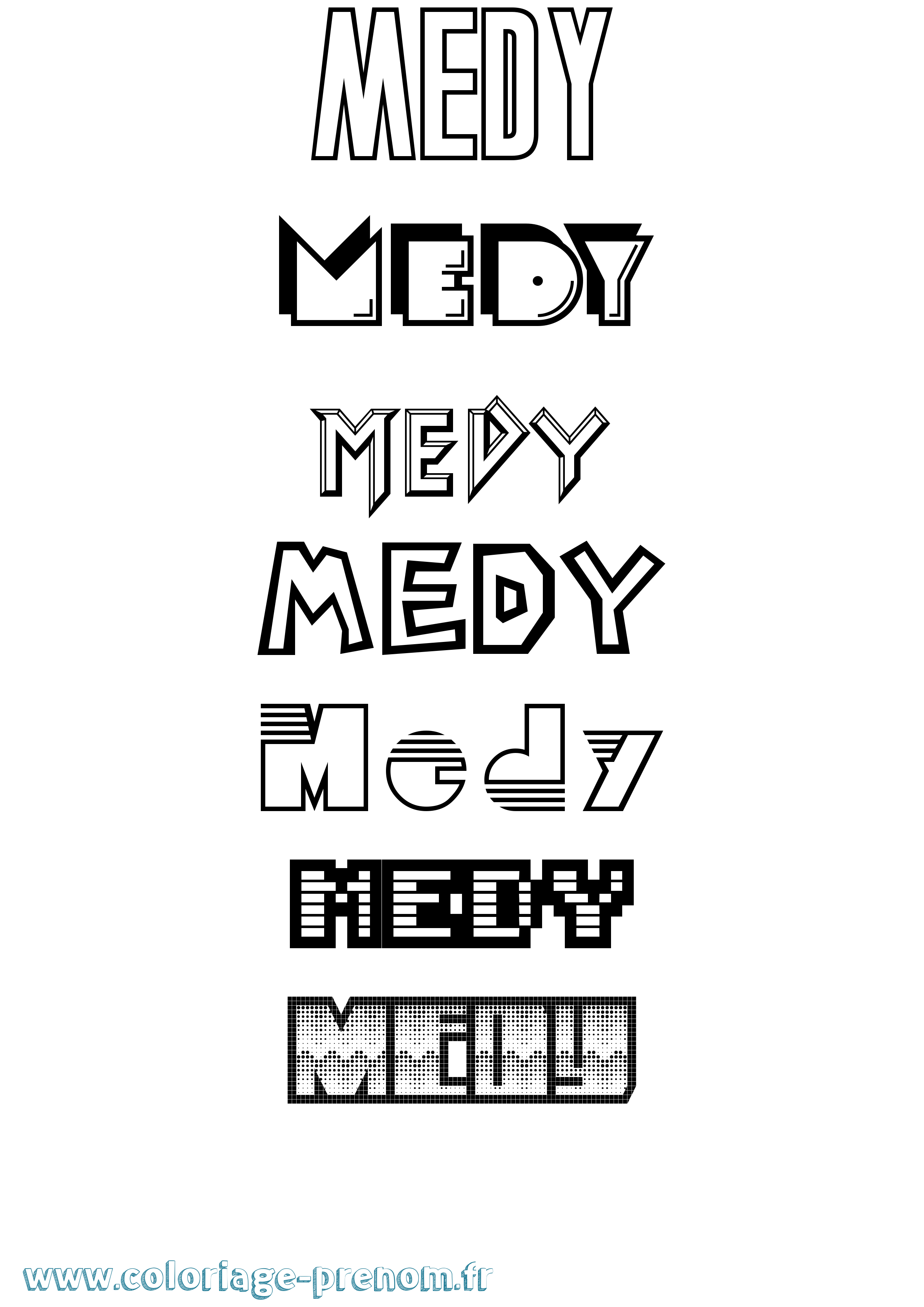 Coloriage Medy Jeux Vidéos Coloriage prénom Medy Jeux Vidéos